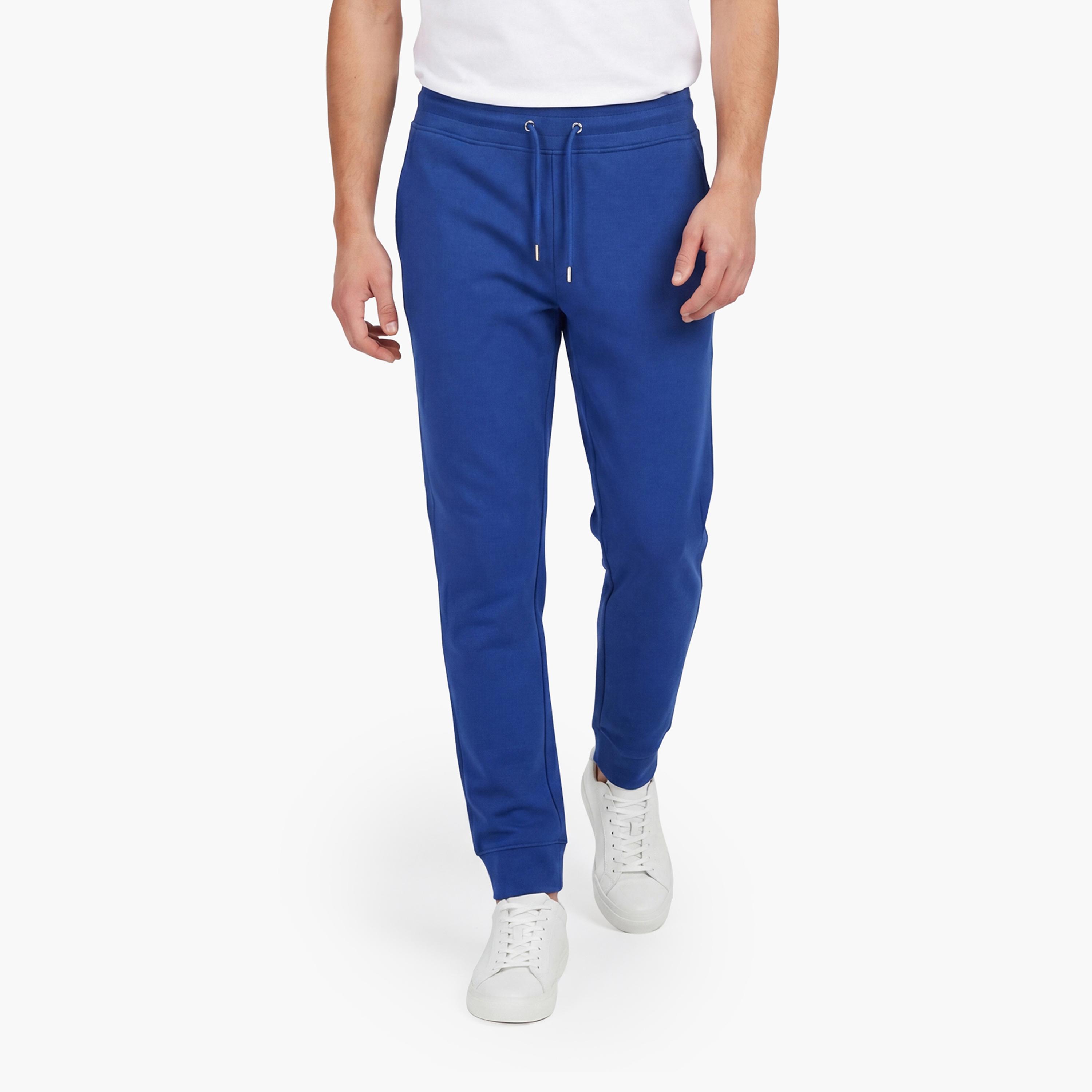 بنطال رياضي (جوغر) رجالي سادة بخصر متوسط الارتفاع ورباط قابل للتعديل من غانت-men-clothing-bottoms-joggers-image-1