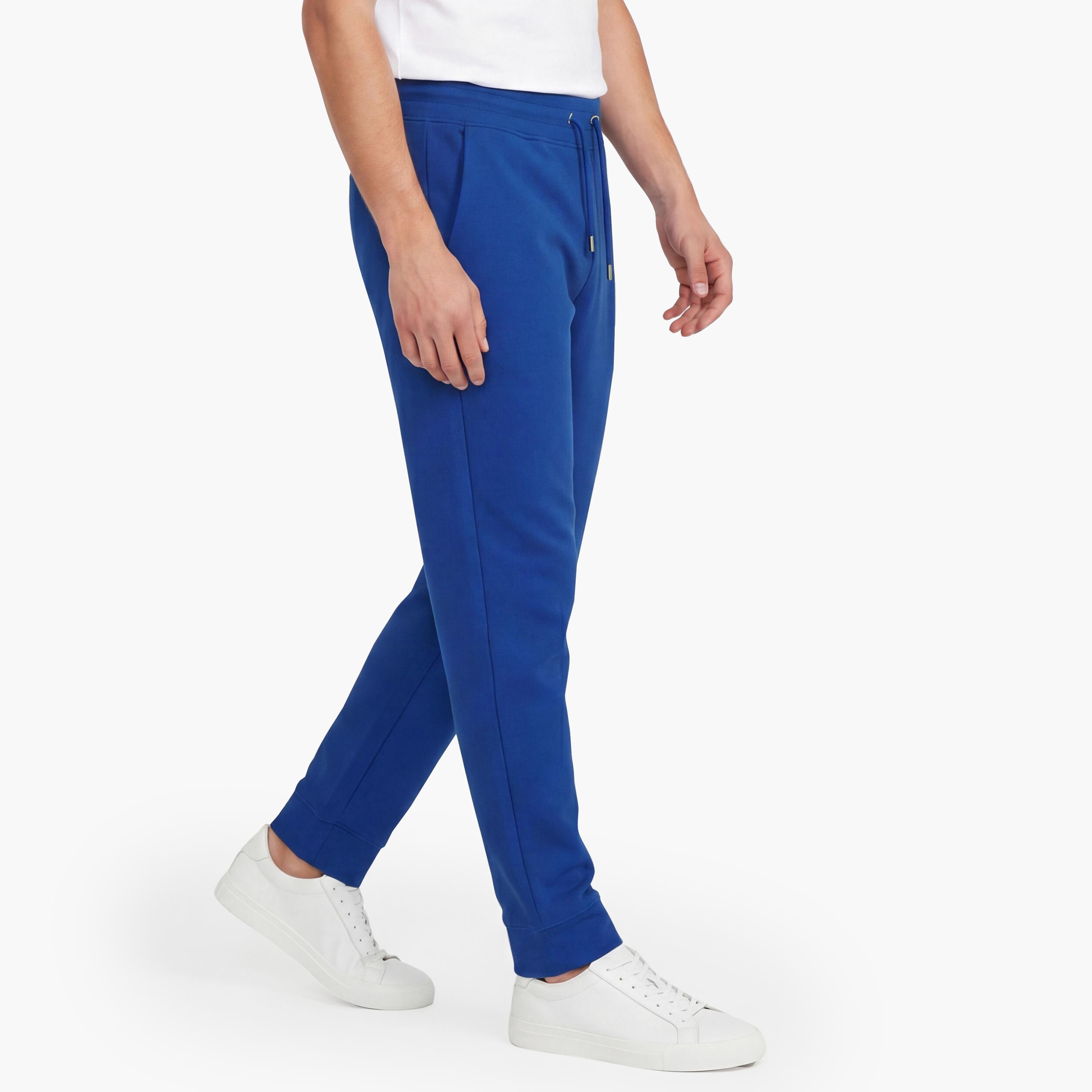 بنطال رياضي (جوغر) رجالي سادة بخصر متوسط الارتفاع ورباط قابل للتعديل من غانت-men-clothing-bottoms-joggers-image-5