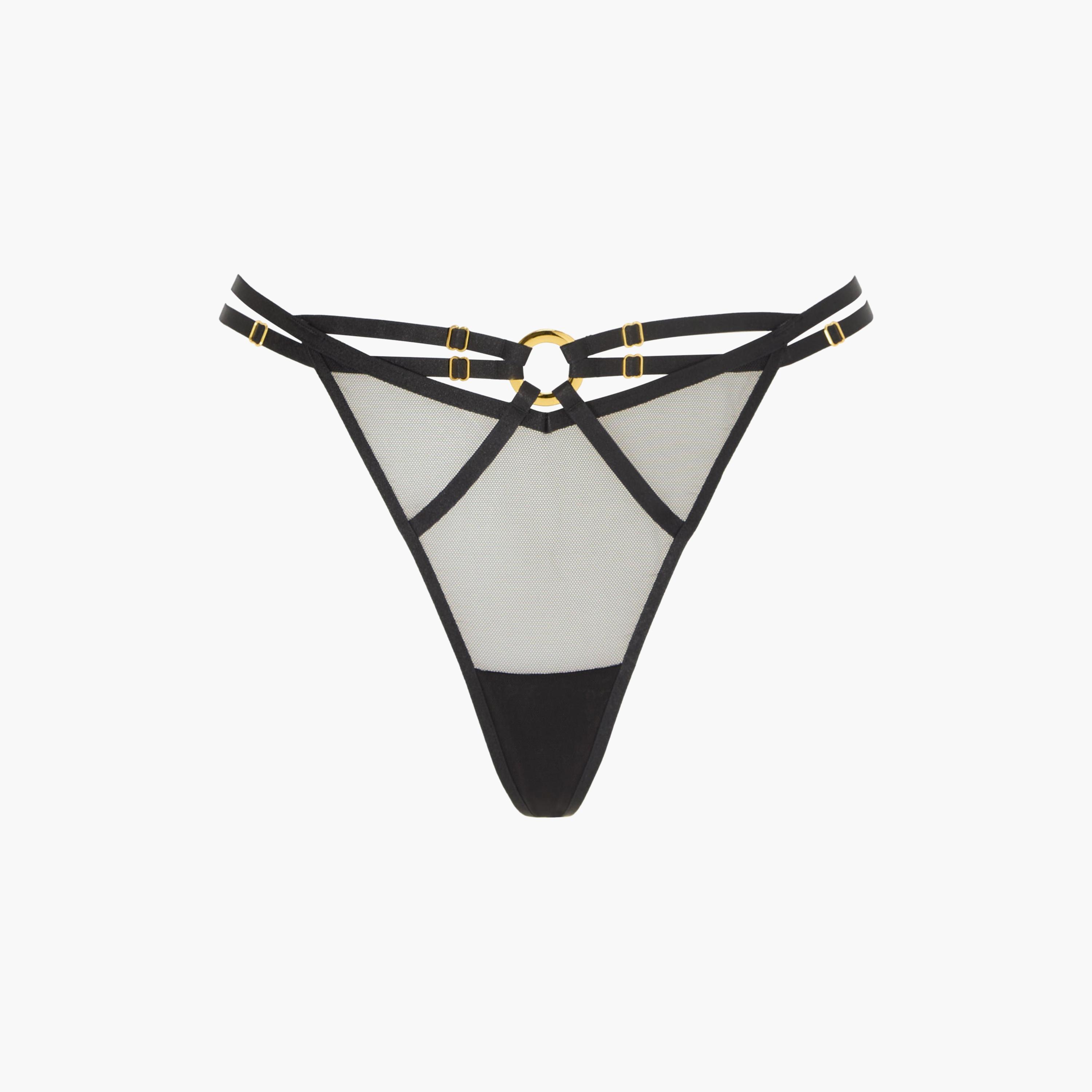Ann Summers Capturing Black Mesh Low Coverage Women's T-String Panties-women-clothing-lingerie-panties-image-4