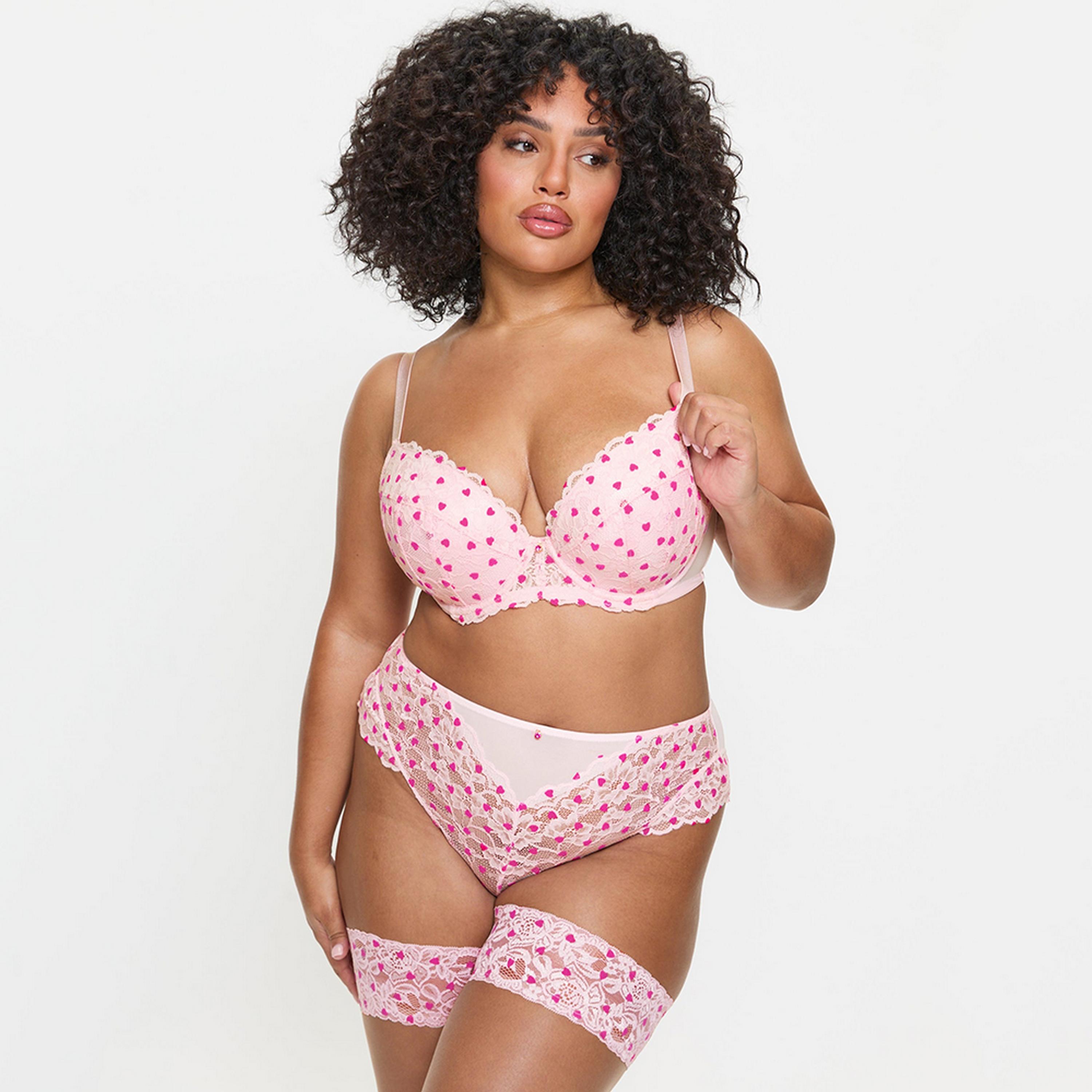 حمالة صدر نسائية بوش أب بأسلاك وداعمة متوسطة ومبطنة، وردي بلمعة من آن سمرز-women-clothing-lingerie-bras-image-2
