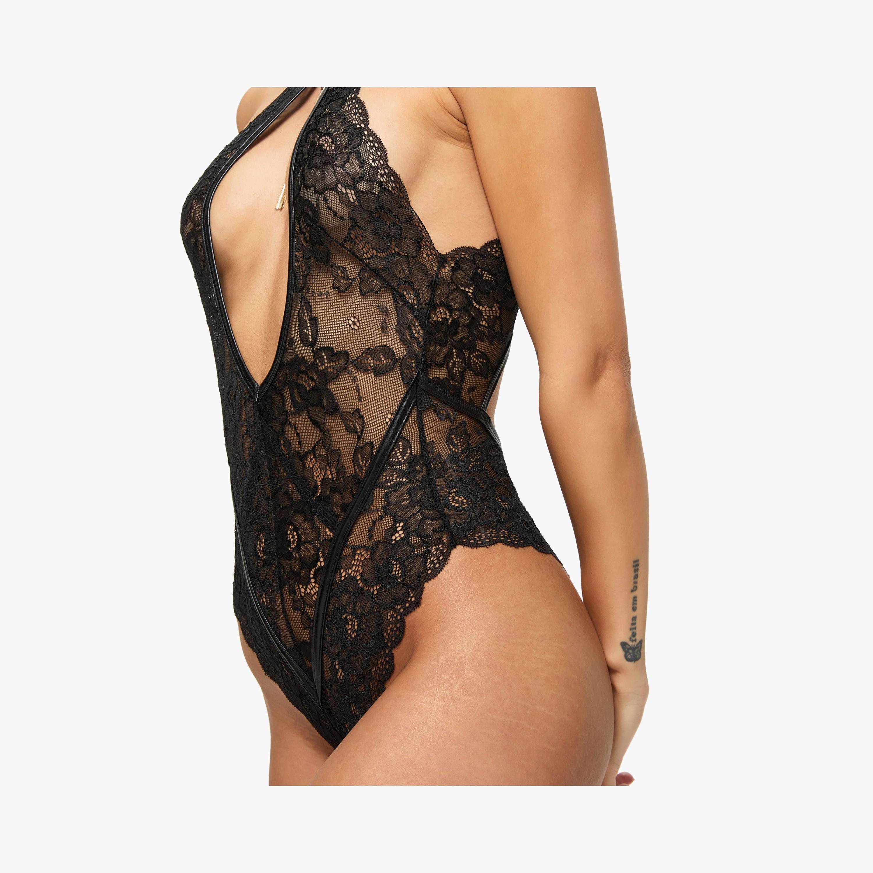 بودي سوت نسائي أسود مفتوح عند المنطقة الحساسة فاسينيت من آن سمرز-women-clothing-lingerie-babydollsandbodysuits-image-2