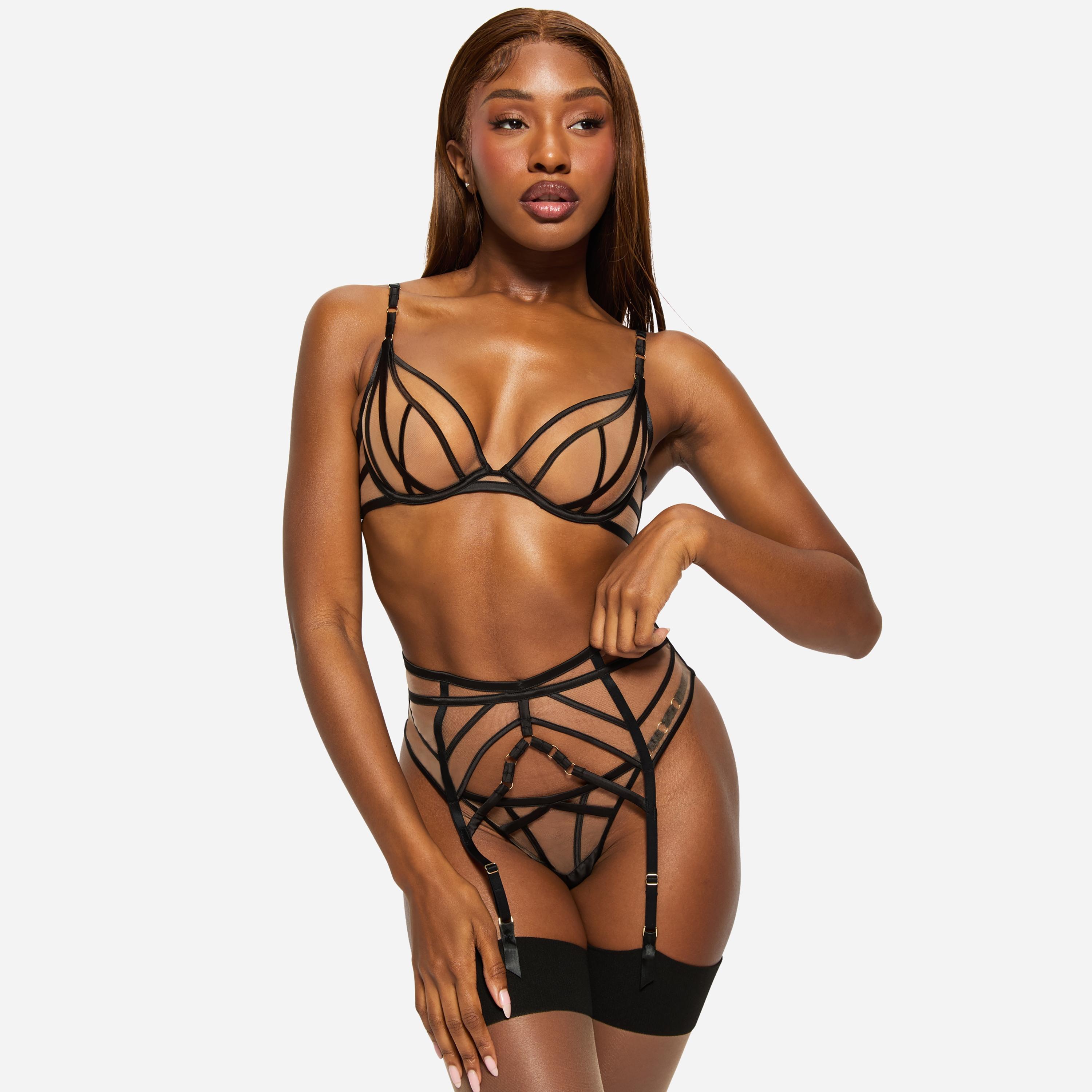 Ann Summers Black Sheer Desire Women's Waspie Garter-women-clothing-lingerie-lingerieaccessories-image-2