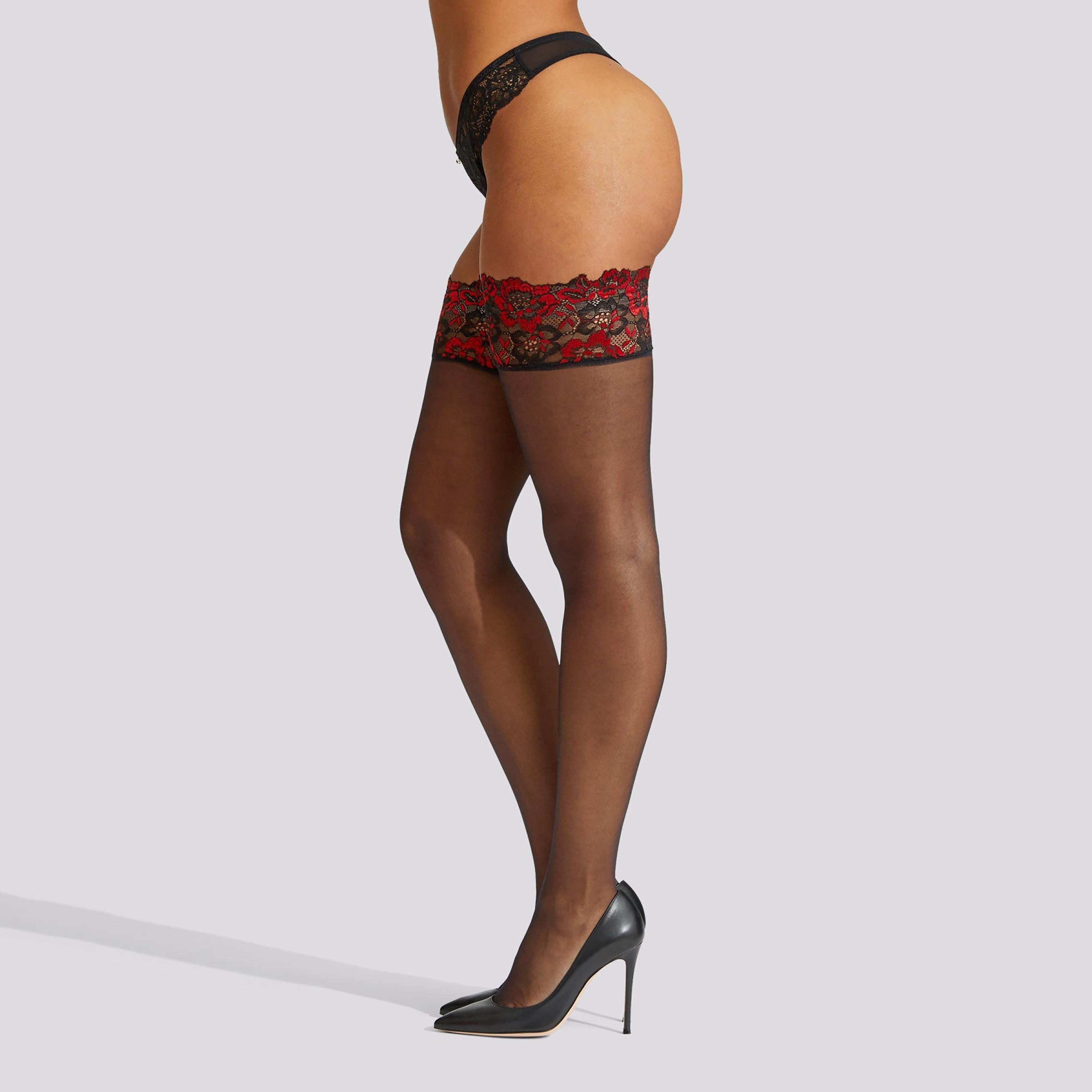 Ann Summers Multicolour Lace Women's Thigh High Hold Ups-women-clothing-lingerie-tightsandstockings-image-2