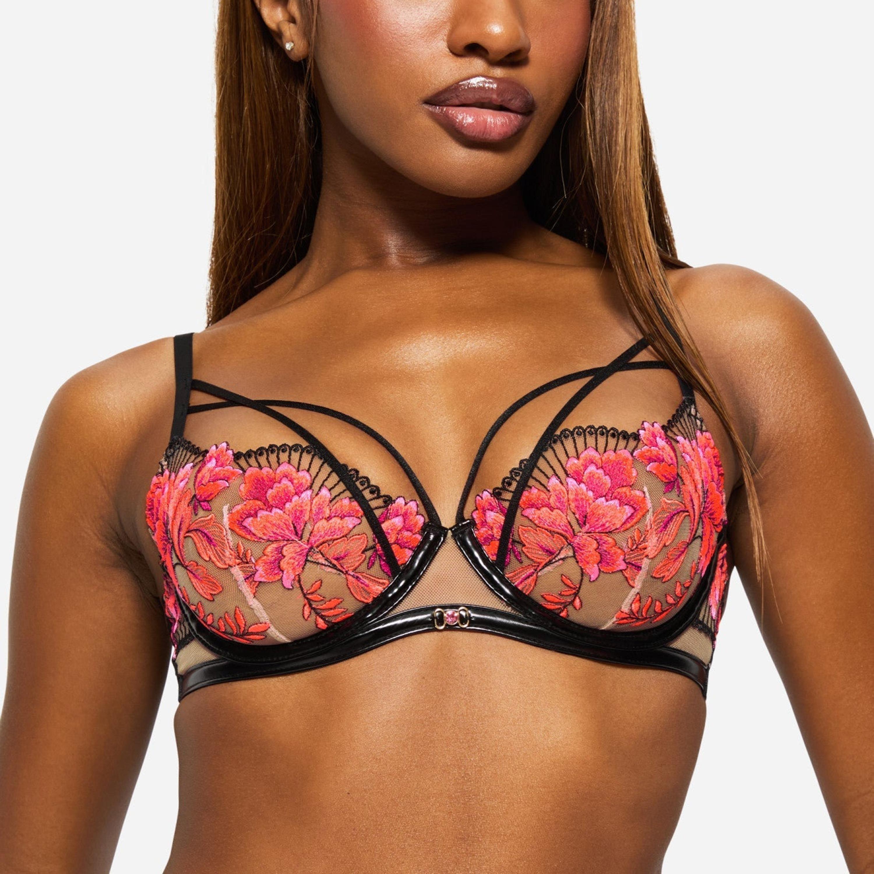 حمالة صدر "بالكونيت" نسائية "فيثفول" بتطريز زهور ملون وسلك ودعم خفيف من آن سمرز-women-clothing-lingerie-bras-image-4