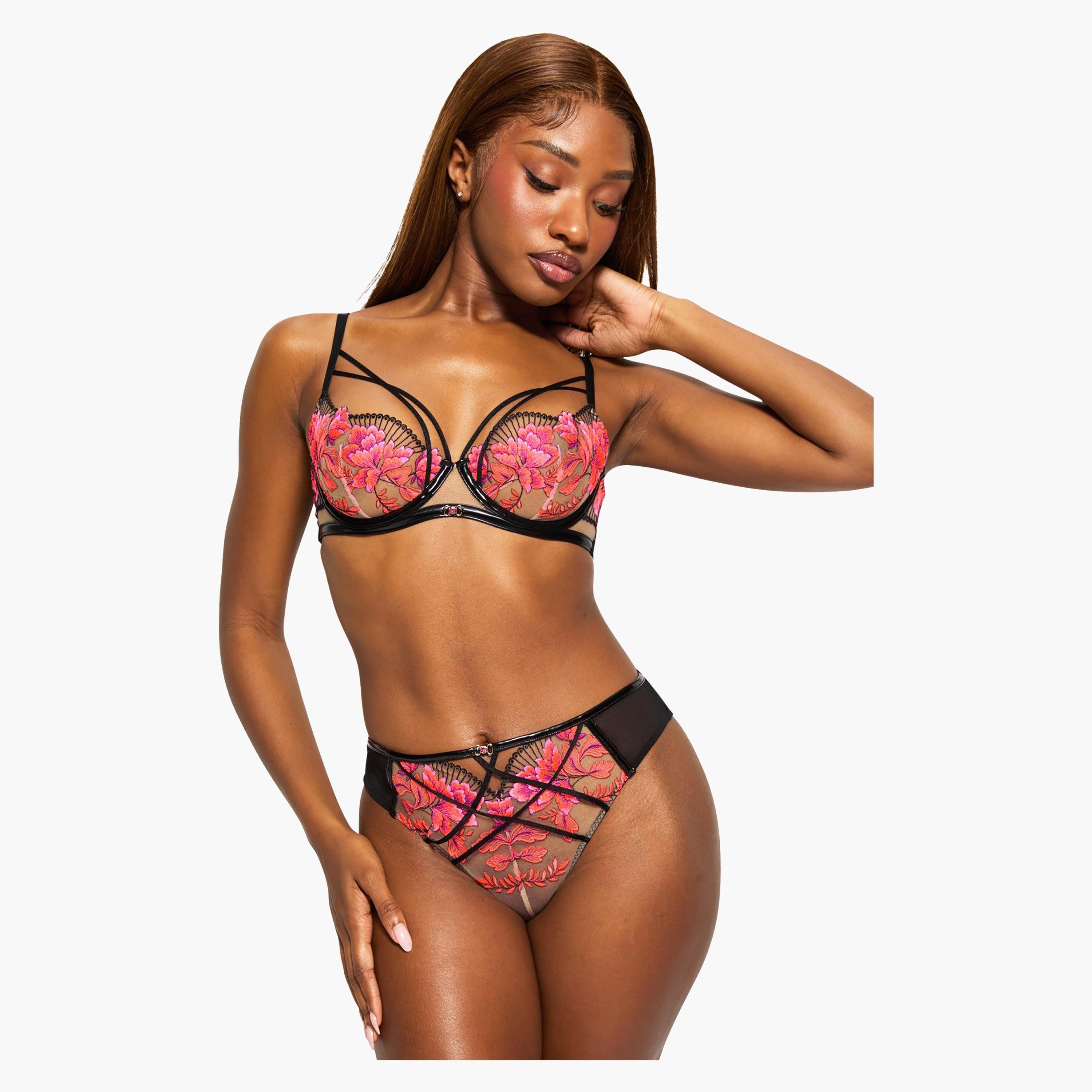 Ann Summers Faithful Multicolour Floral Medium Coverage Women's Brazilian Panties-women-clothing-lingerie-panties-image-2