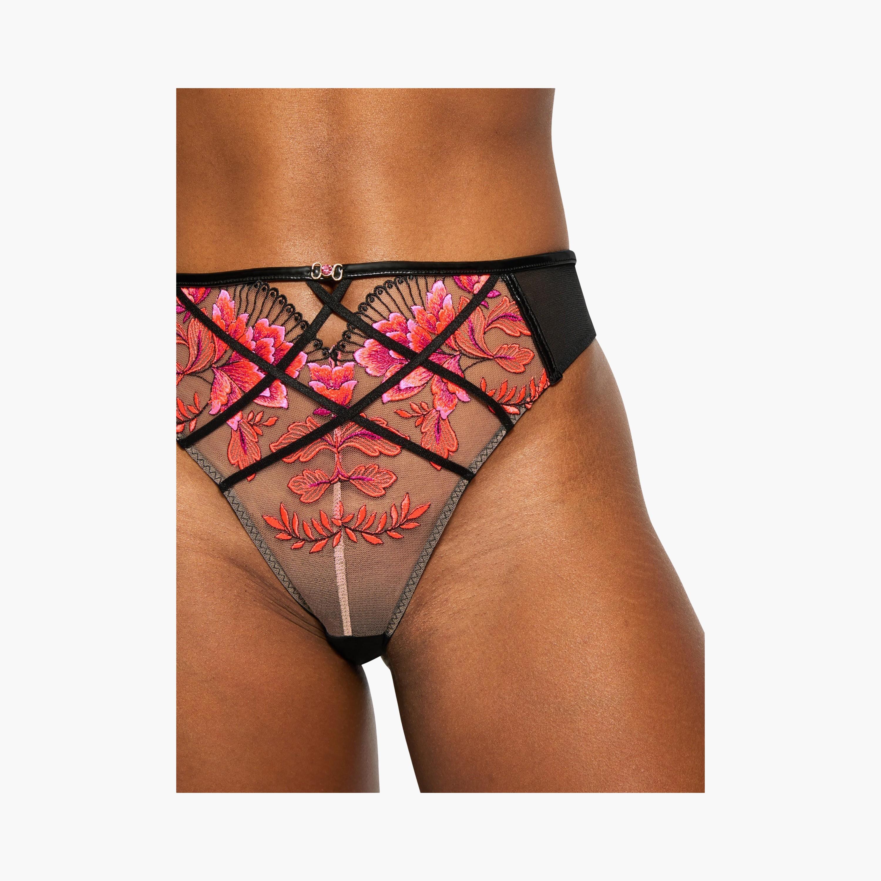 Ann Summers Faithful Multicolour Floral Medium Coverage Women's Brazilian Panties-women-clothing-lingerie-panties-image-5