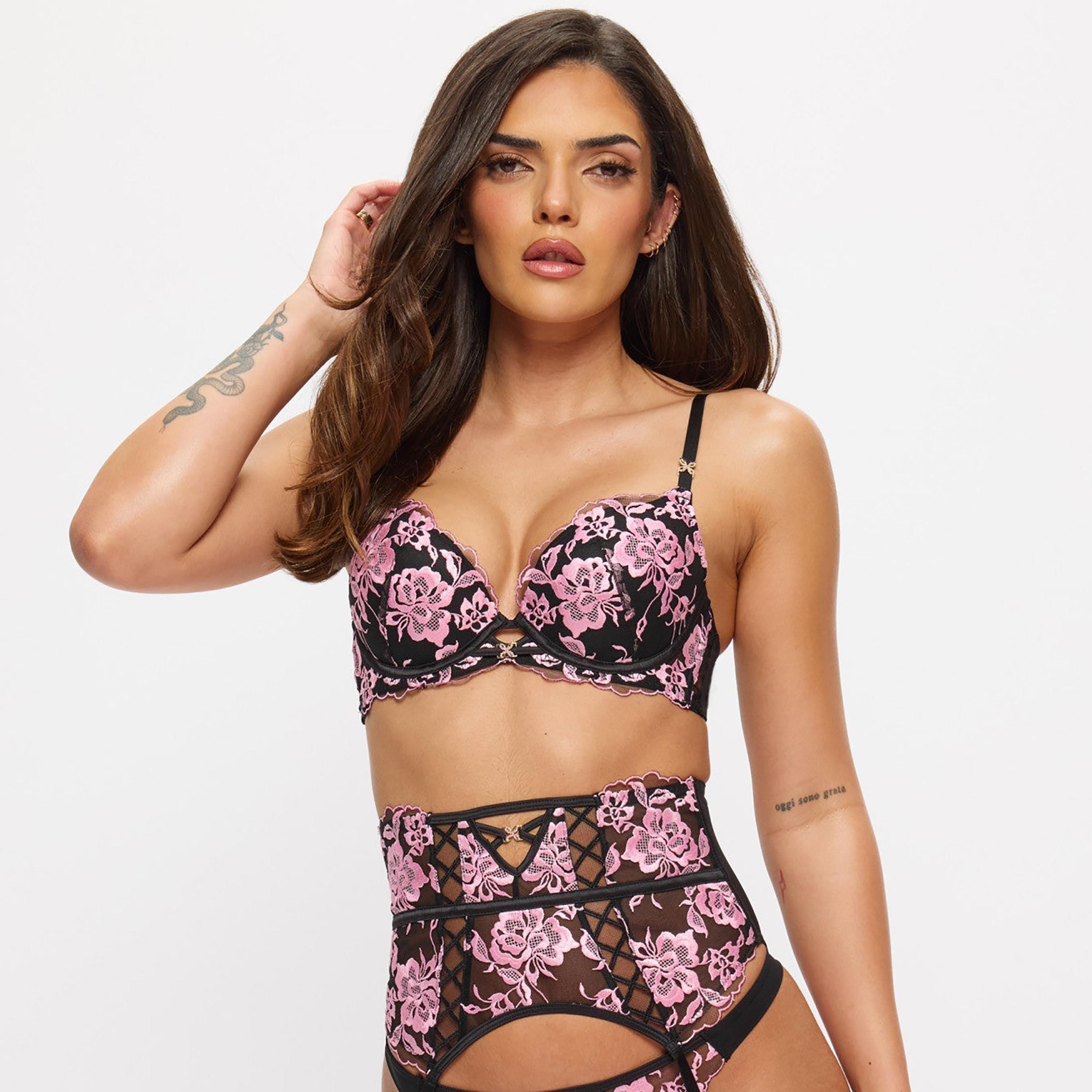 حمالة صدر نسائية عميقة مبطنة بدعم متوسط وبرباط مطرزة إندلس أتراكشن من آن سمرز-women-clothing-lingerie-bras-image-1