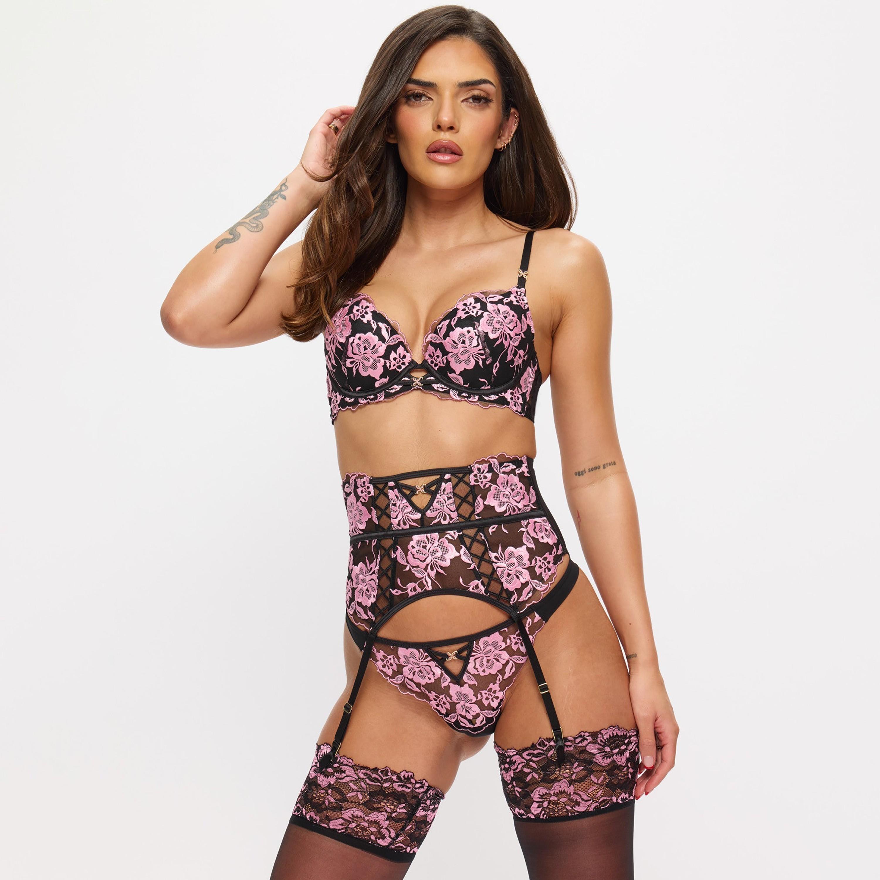 حمالة صدر نسائية عميقة مبطنة بدعم متوسط وبرباط مطرزة إندلس أتراكشن من آن سمرز-women-clothing-lingerie-bras-image-3
