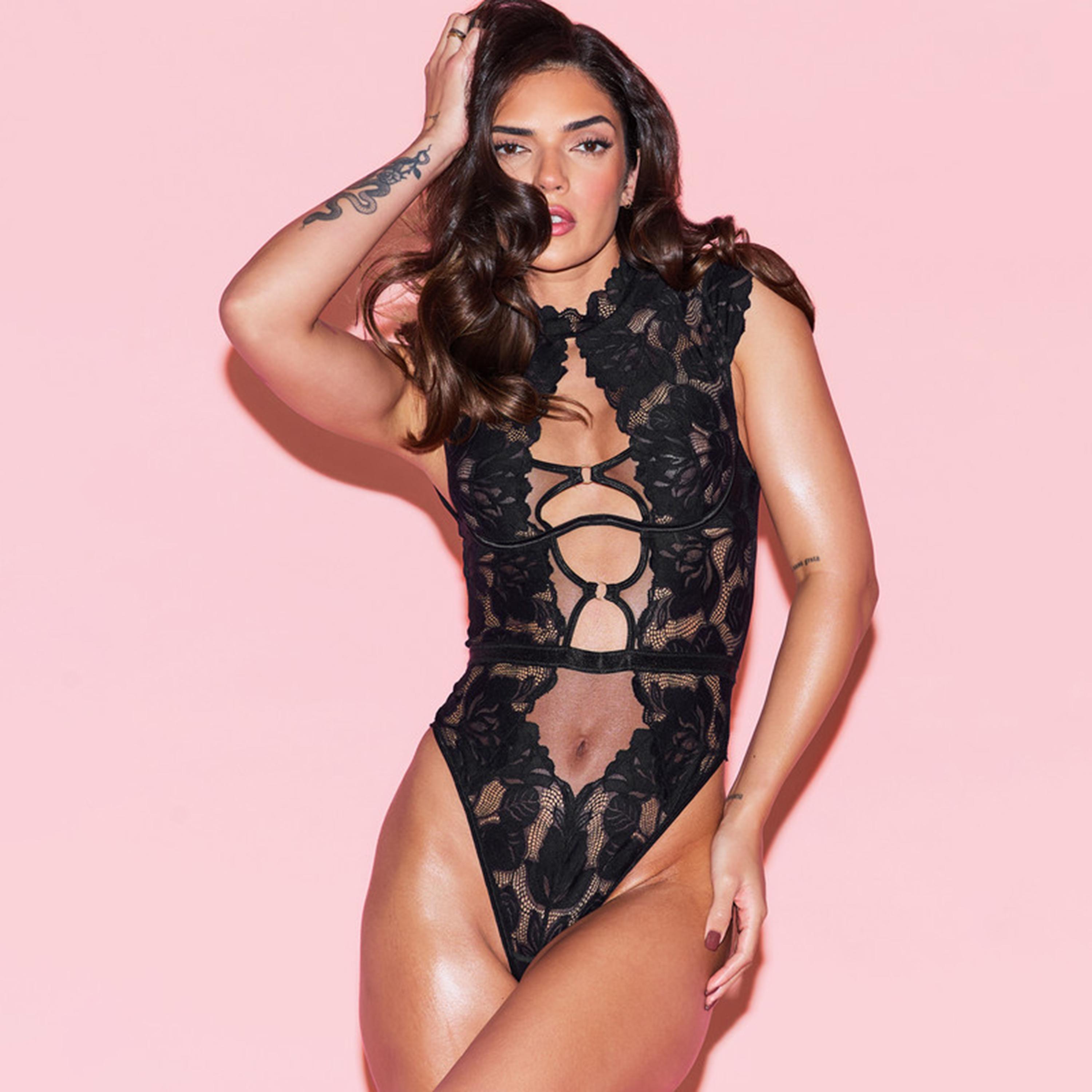 Ann Summers Enchant Black Lace Women's Bodysuits-women-clothing-lingerie-babydollsandbodysuits-image-1