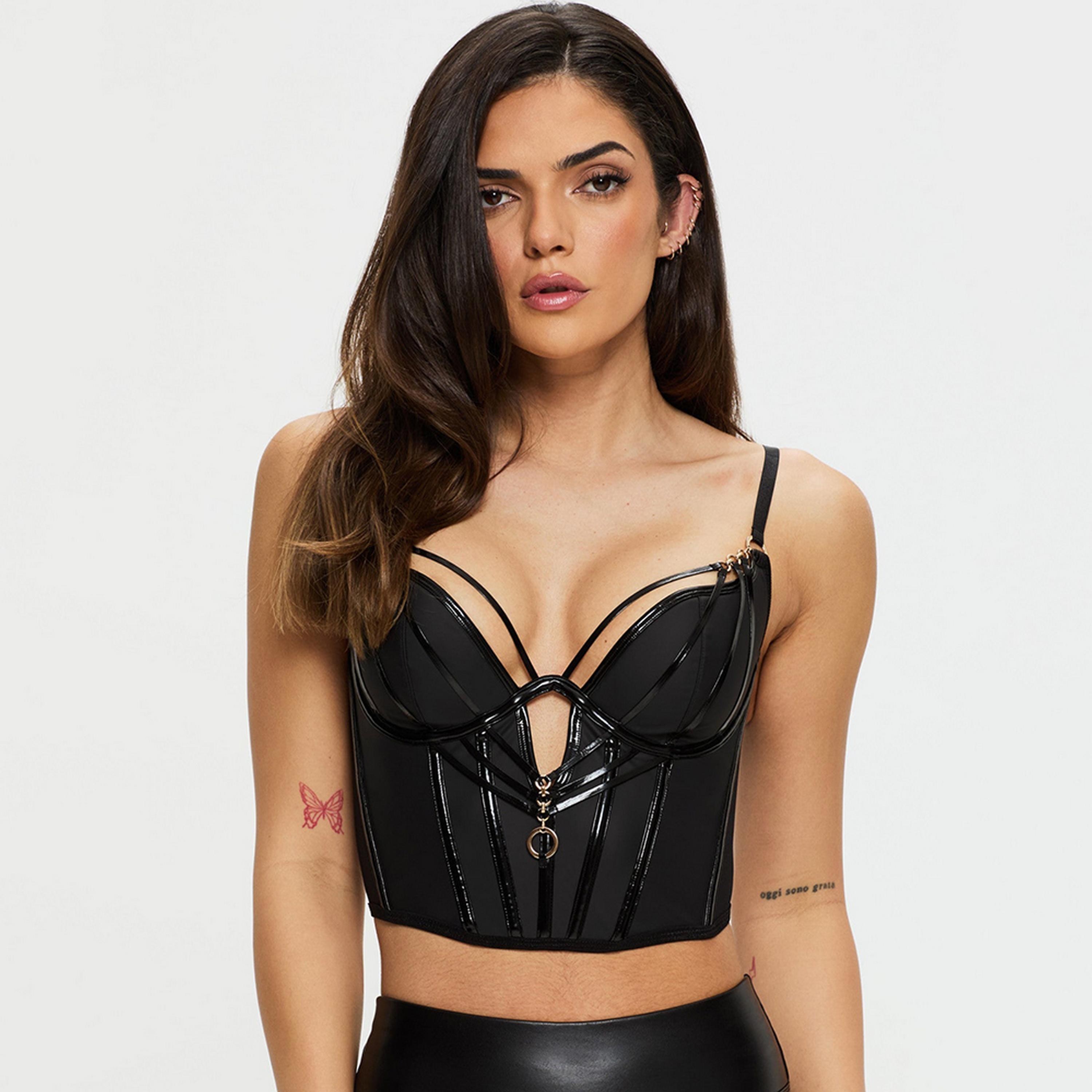 توب نسائي كورسيه بحمالات رفيعة "كيمبرلي" من آن سمرز-women-clothing-lingerie-corsets-image-1