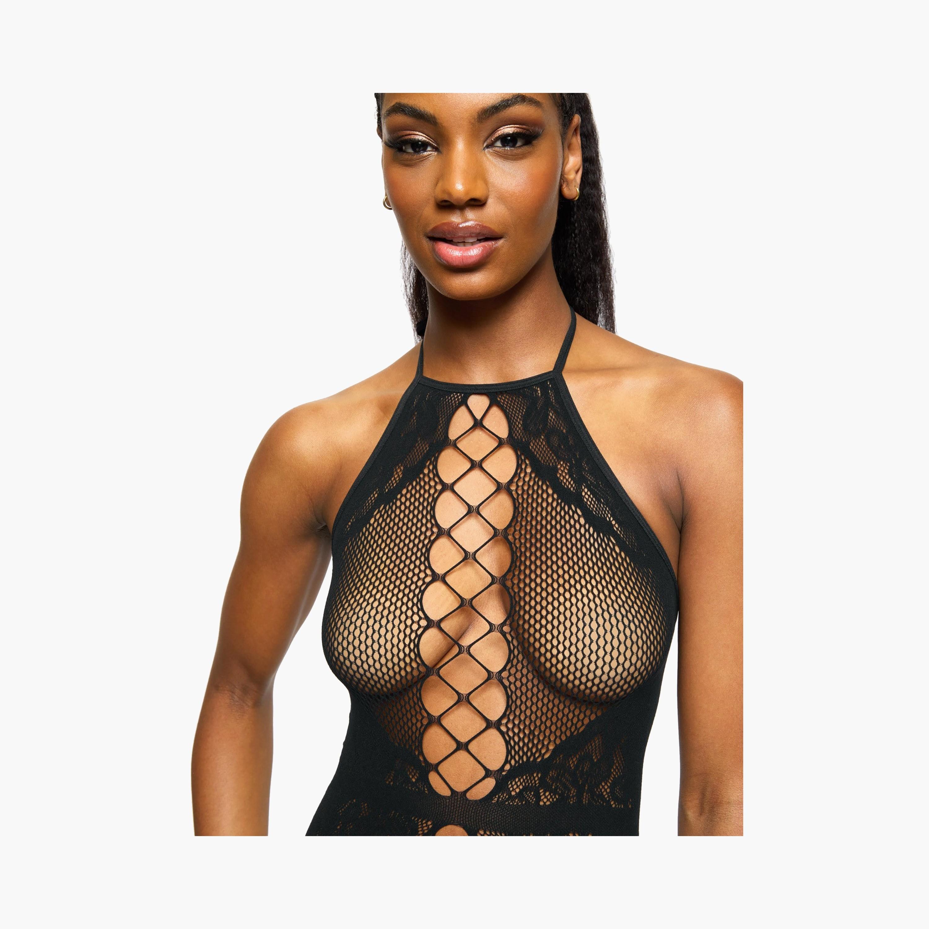 Ann Summers Worship Black Lace Non-Wired Women's Babydoll-women-clothing-lingerie-babydollsandbodysuits-image-2