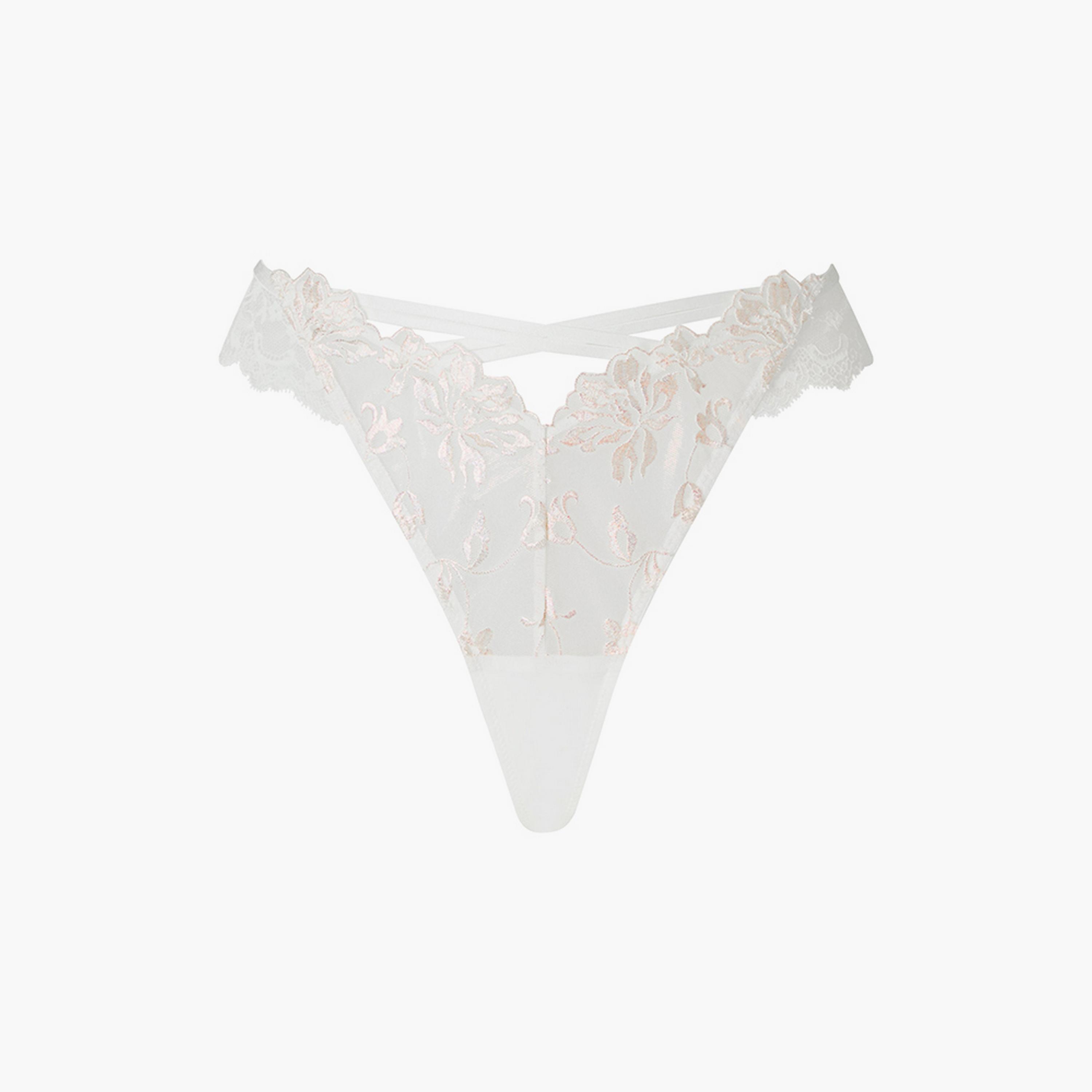 ثونغ نسائي دانتيل أبيض بتغطية منخفضة "ميراچ" من آن سمرز-women-clothing-lingerie-panties-image-4