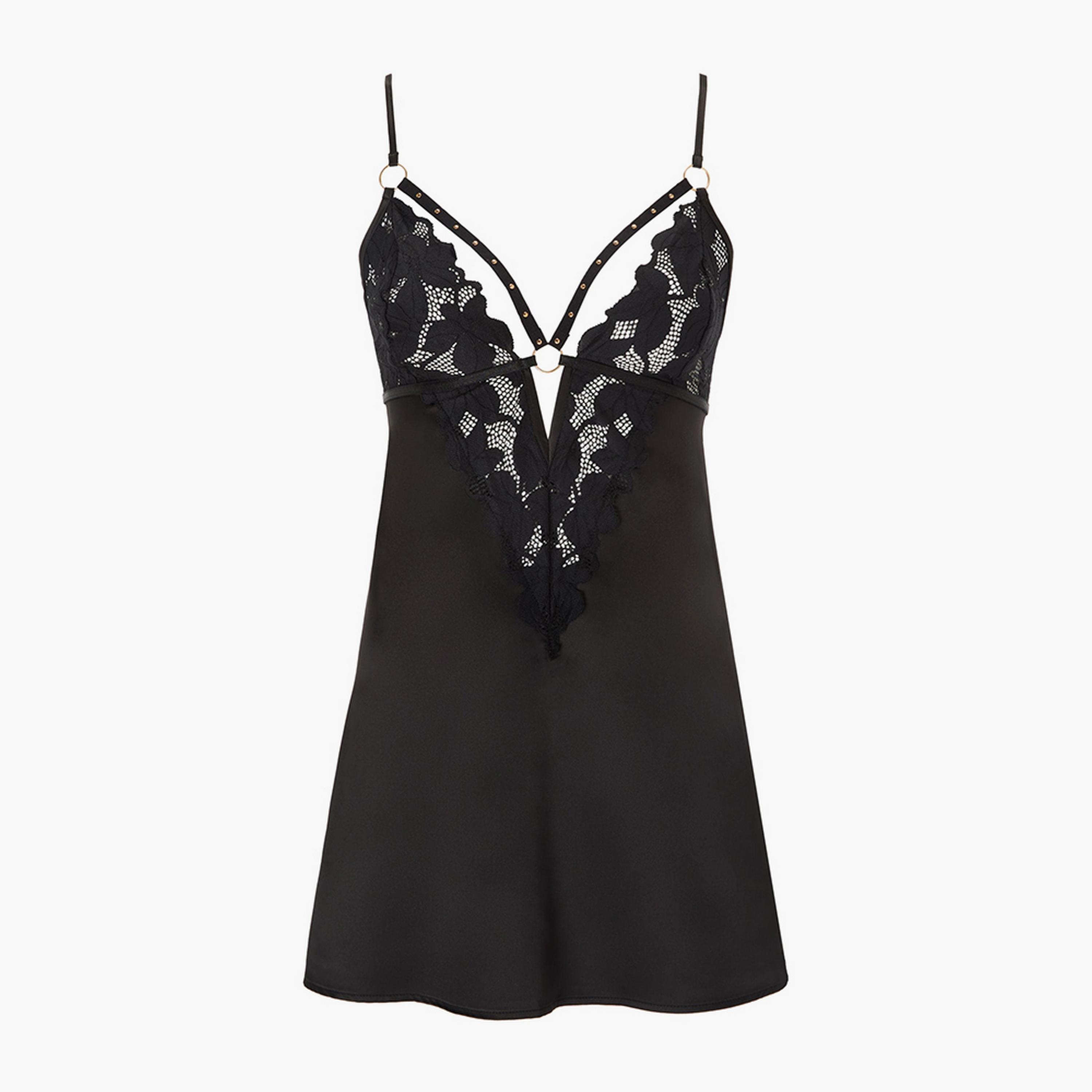 قميص نوم نسائي دانتيل بحمالات رفيعة من آن سمرز-women-clothing-nightwear-nighties-image-5