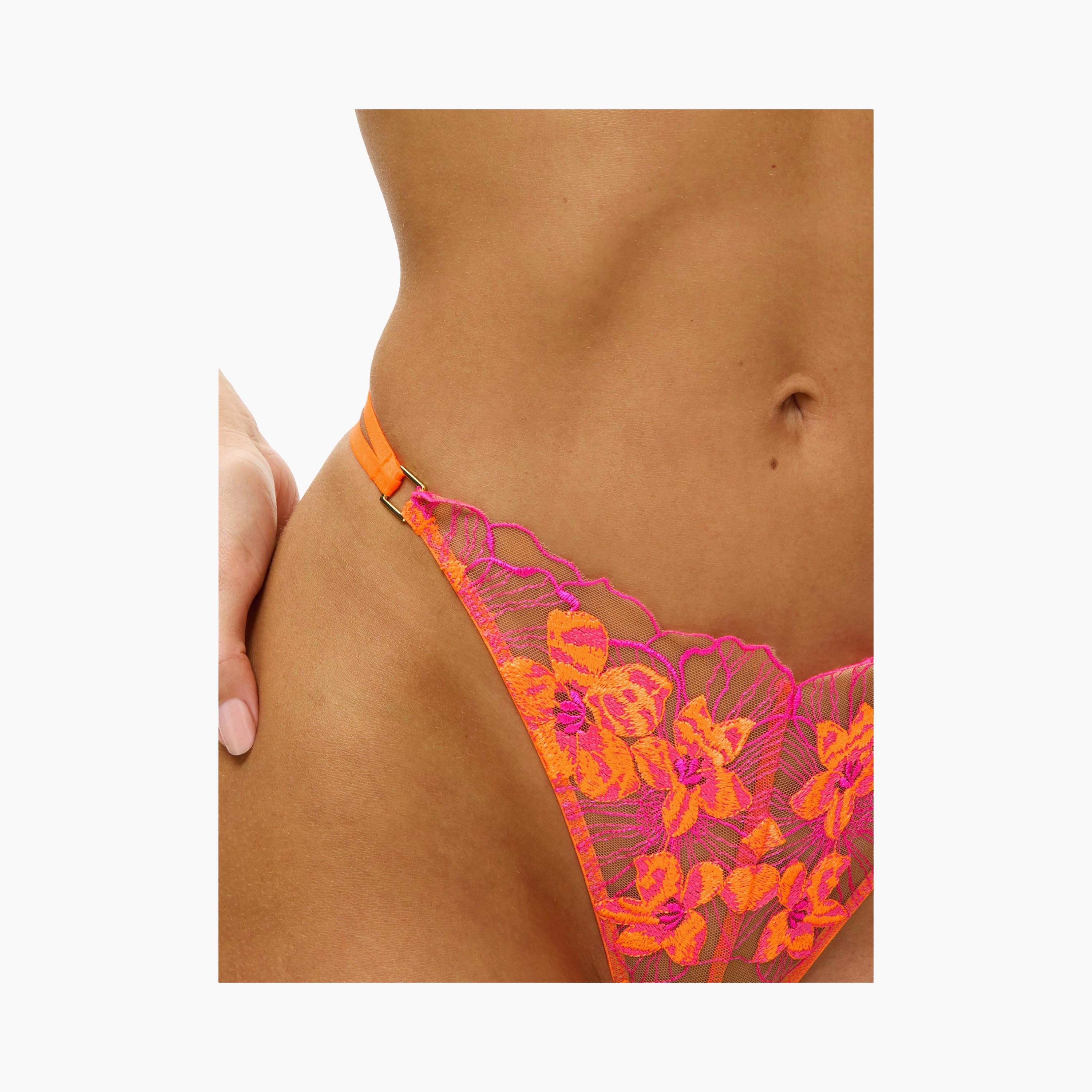 Ann Summers Ambitious Orange Embroidered Low Coverage Women's G-String Thong-women-clothing-lingerie-panties-image-3
