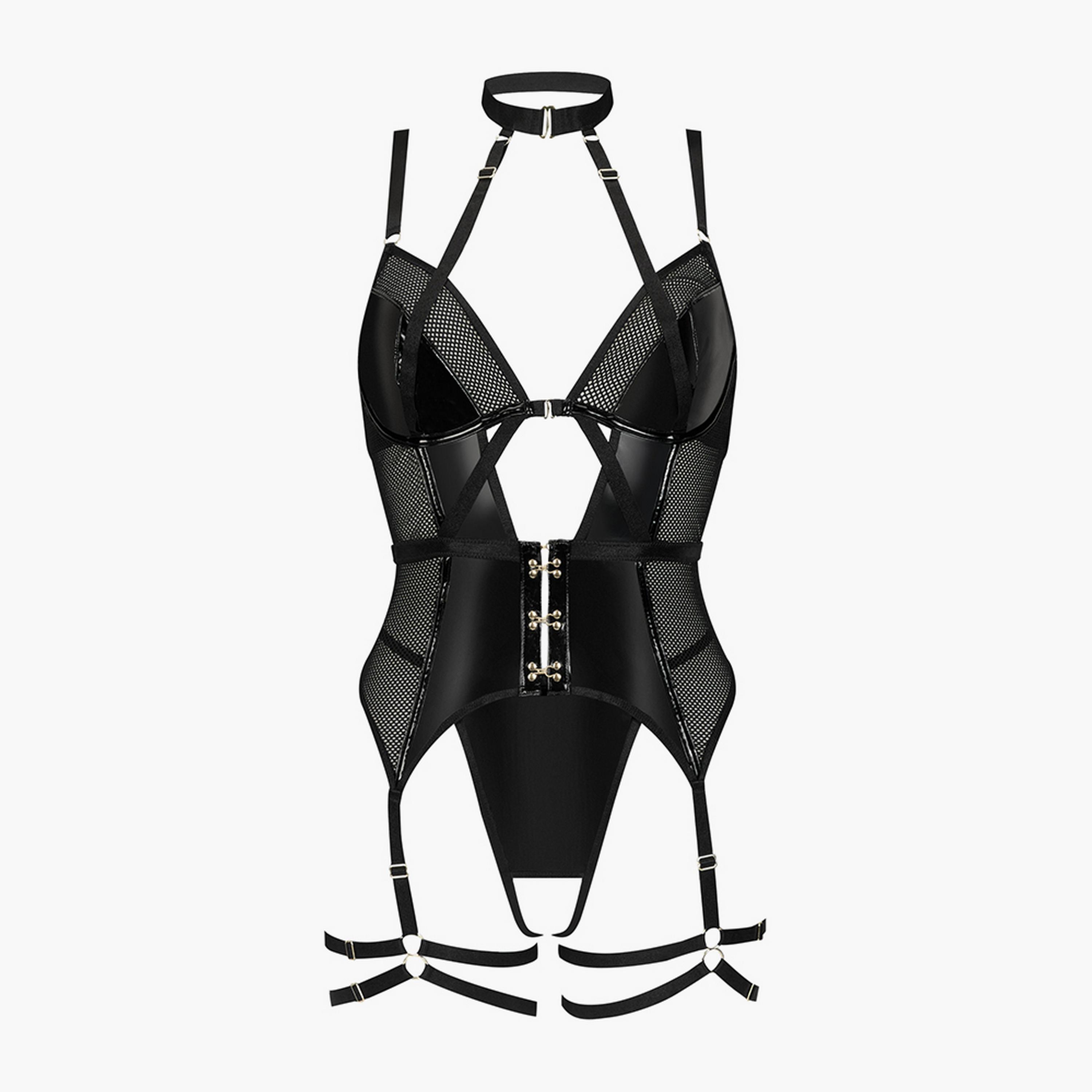 Ann Summers Dedication Crotchless Black Wired Medium Support Non-Padded Women's Merrywidow-women-clothing-lingerie-babydollsandbodysuits-image-4
