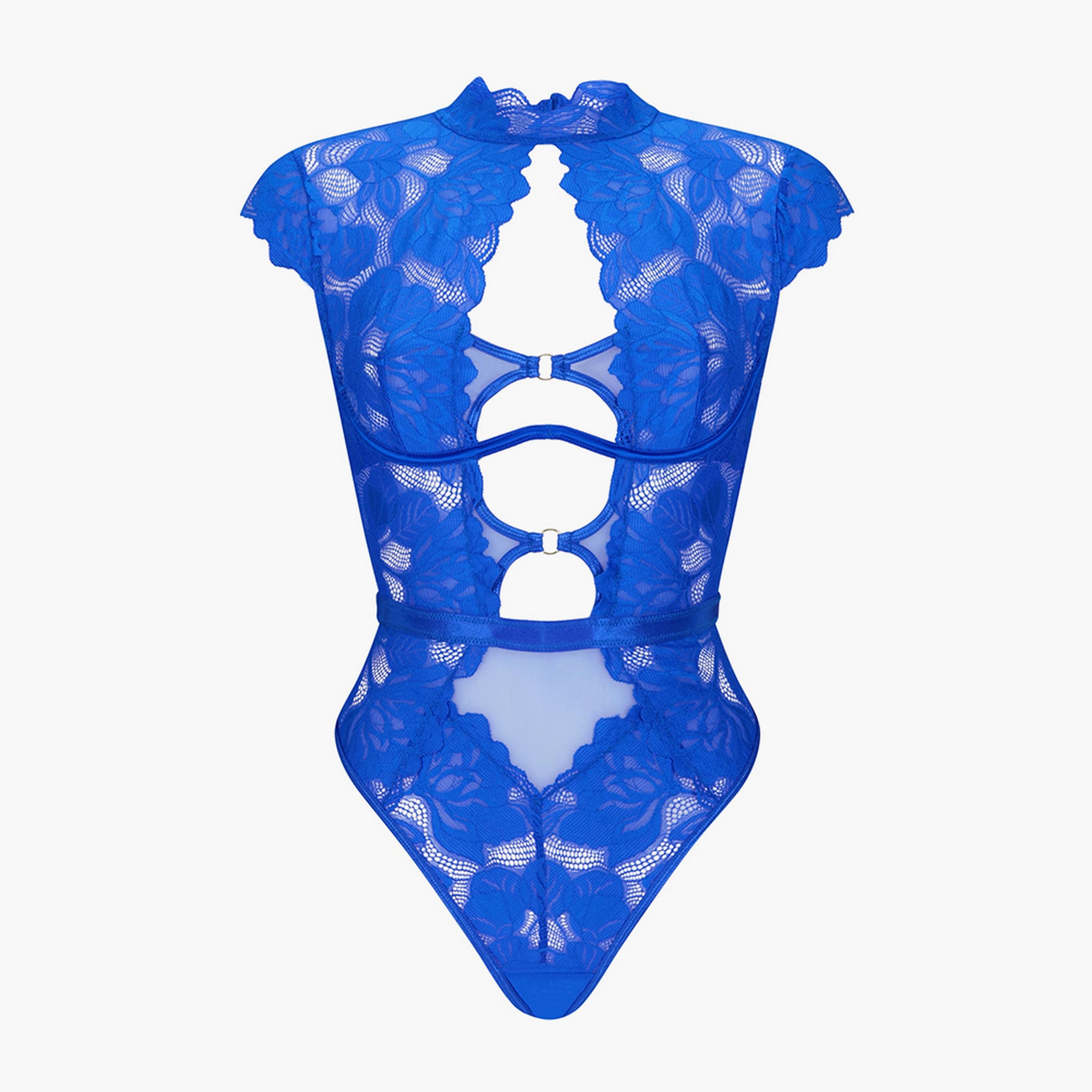 بادي نسائي أزرق غير سلكي وغير مبطن "إنشانت" من آن سمرز-women-clothing-lingerie-babydollsandbodysuits-image-4