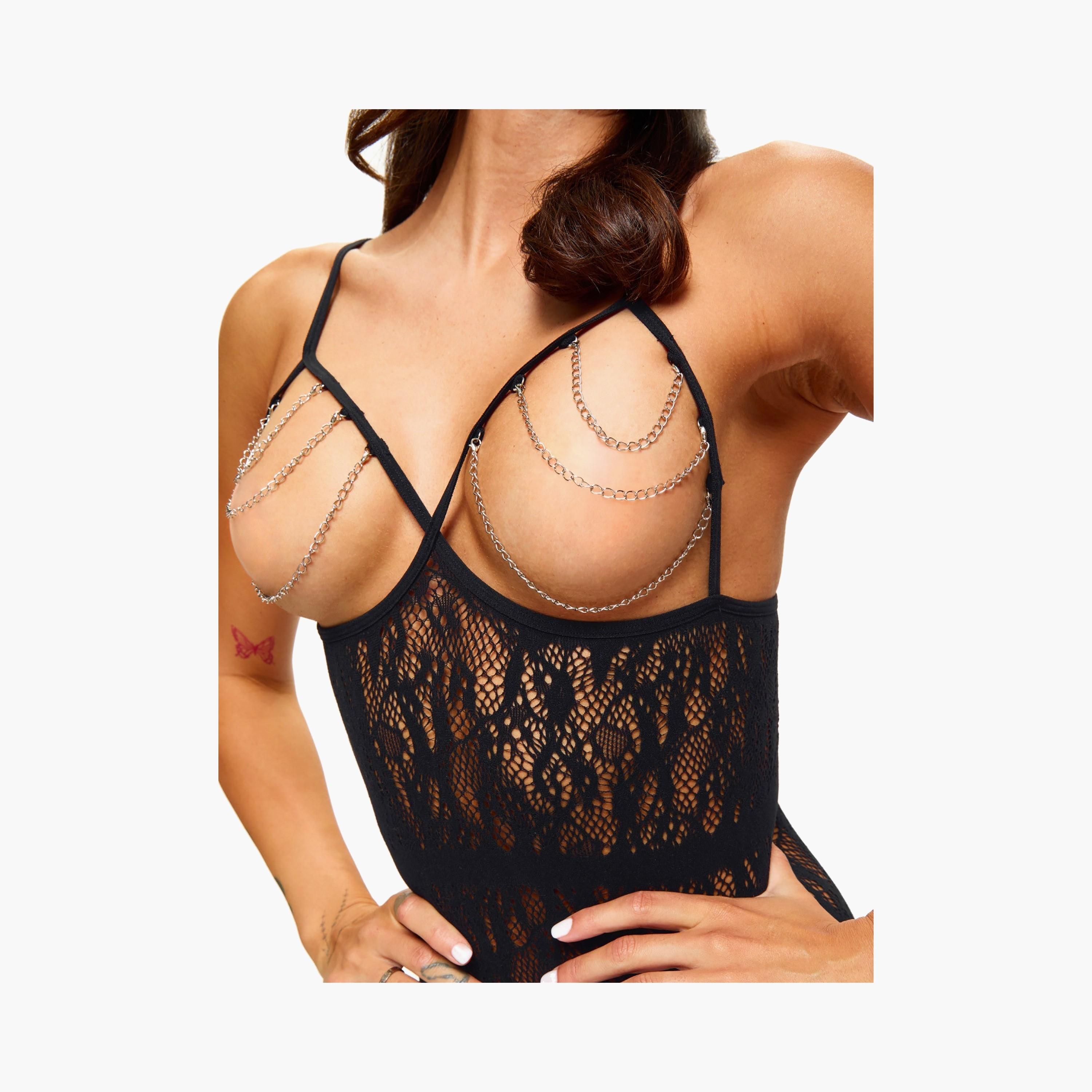 Ann Summers Endearing Black Lace Non-Wired Women's Babydoll-women-clothing-lingerie-babydollsandbodysuits-image-2