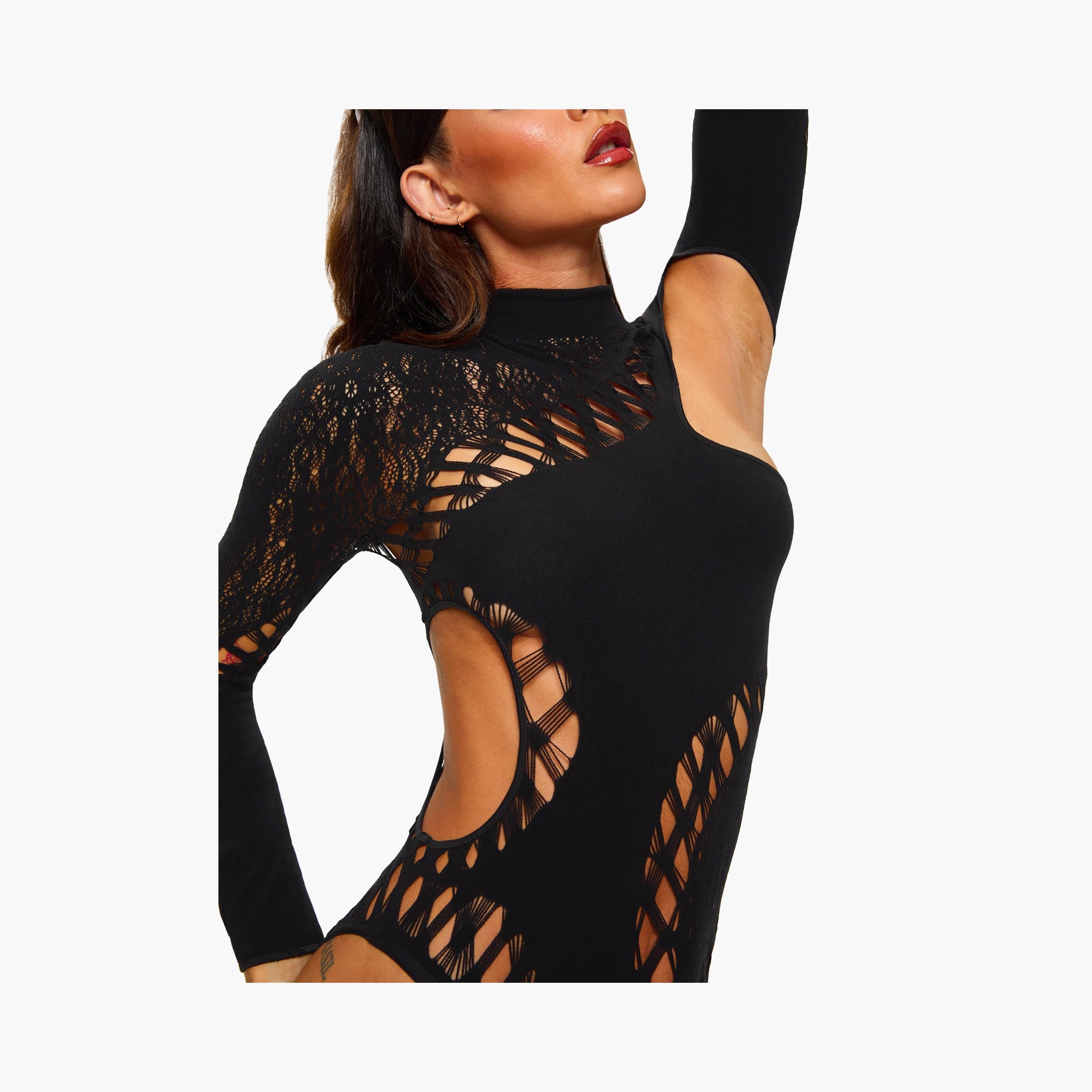 Ann Summers Ronnie Black Lace Non-Wired Non-Padded Women's Bodysuit-women-clothing-lingerie-babydollsandbodysuits-image-3