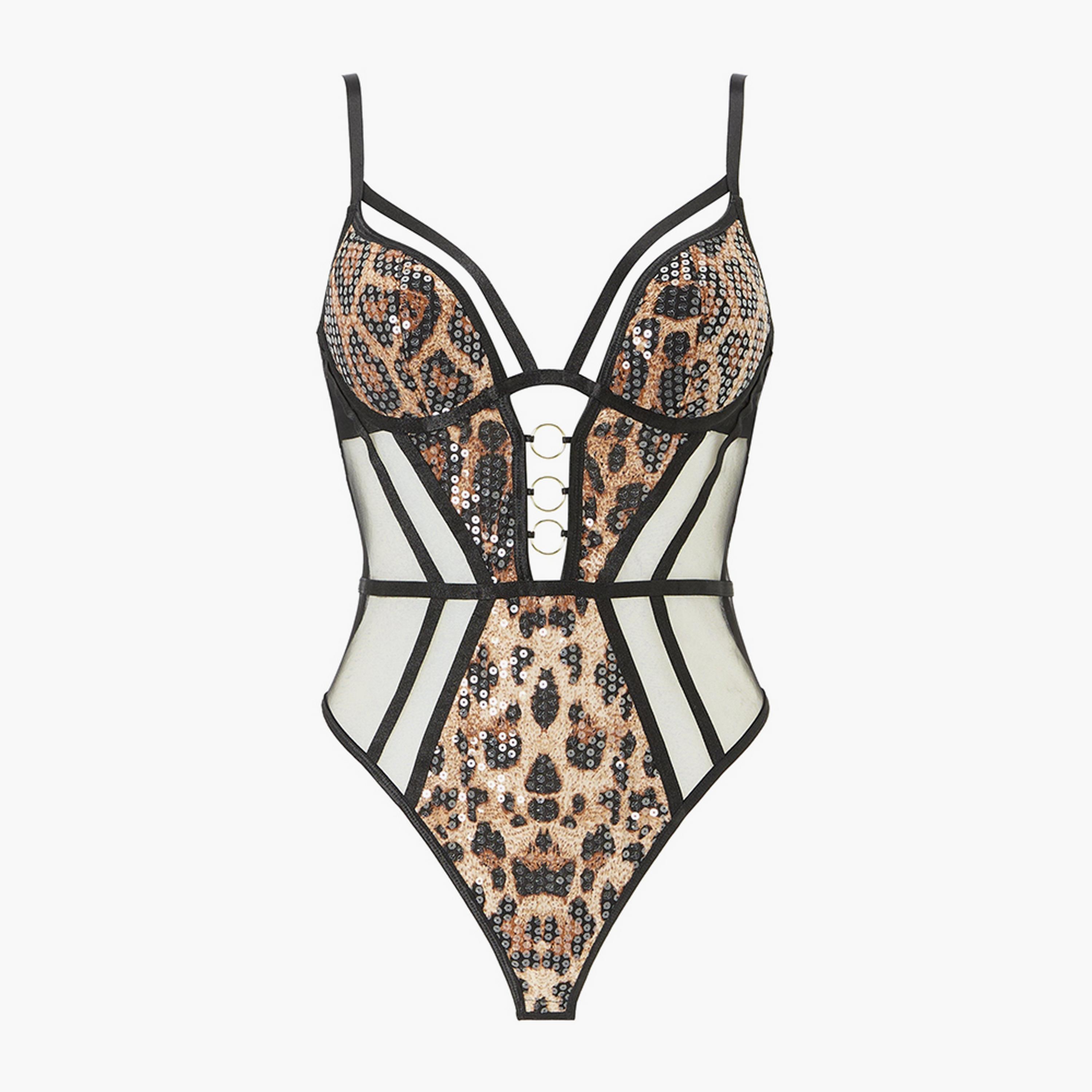 Ann Summers Wilder Nights Sequin Multicolour Non-Padded Women's Bodysuit-women-clothing-lingerie-babydollsandbodysuits-image-4