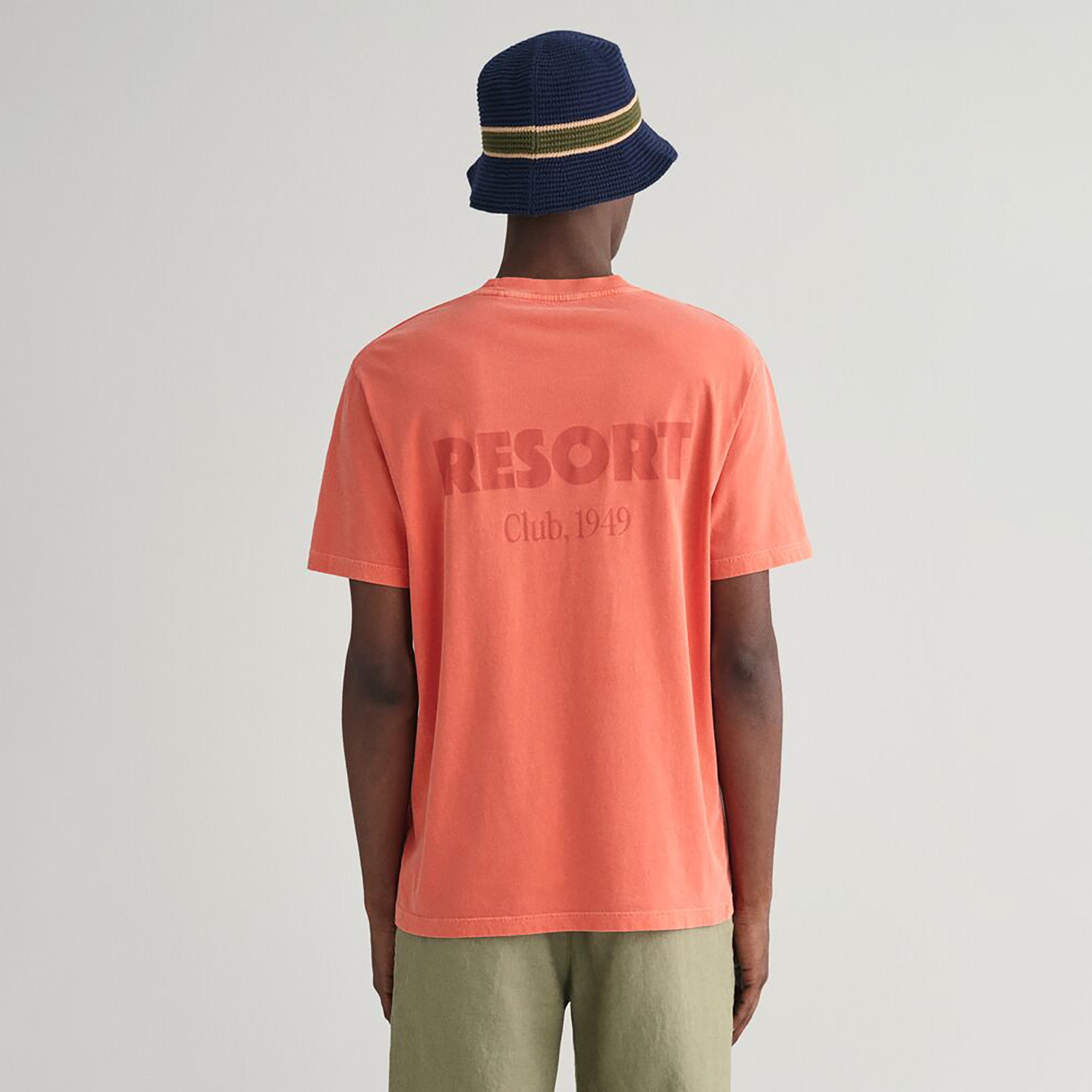 تيشيرت رجالي بياقة دائرية وأكمام قصيرة وطبعة جرافيك من جانت.-men-clothing-tshirtsandpolos-tshirts-image-4
