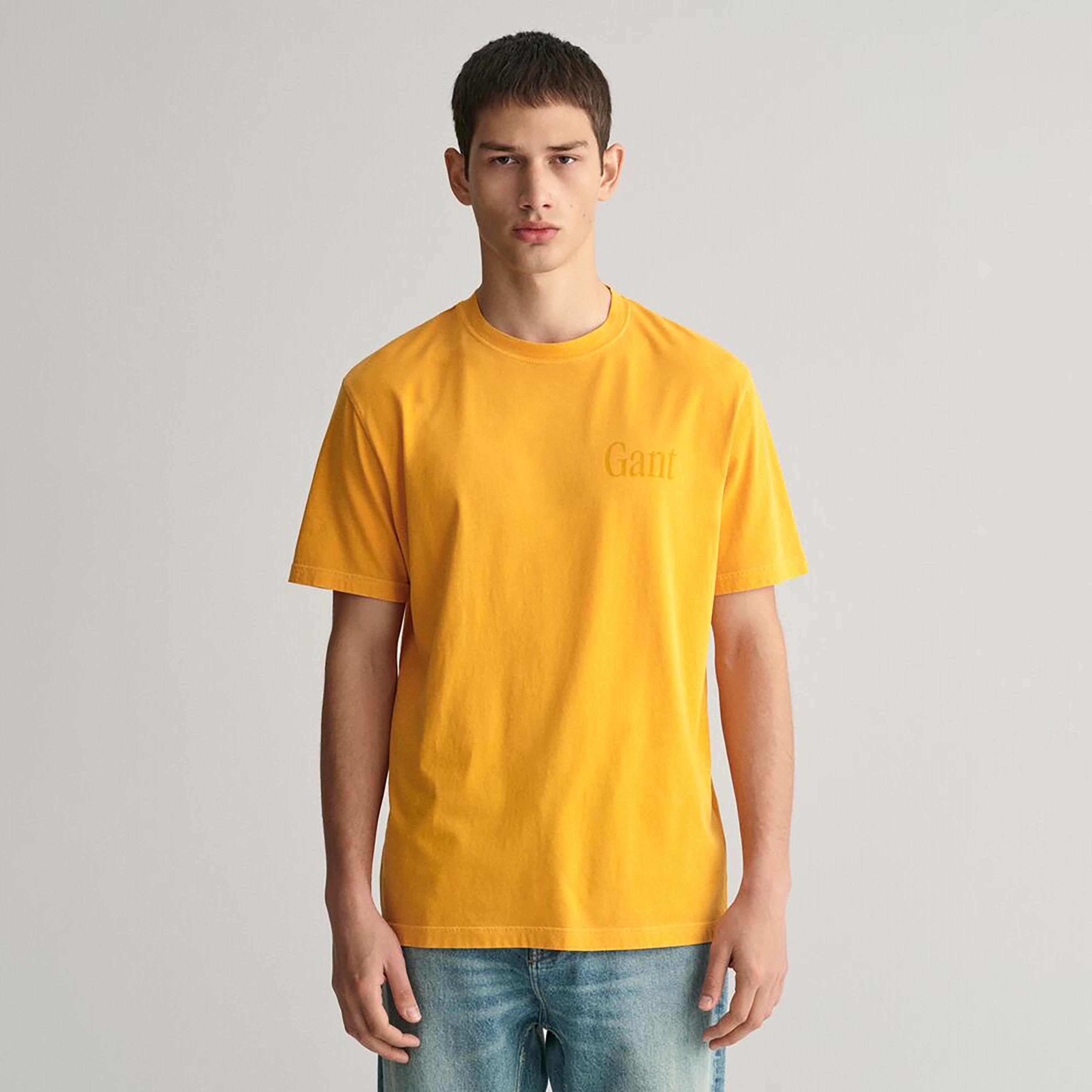 تيشيرت رجالي بياقة دائرية وأكمام قصيرة وطبعة جرافيك من جانت.-men-clothing-tshirtsandpolos-tshirts-image-5