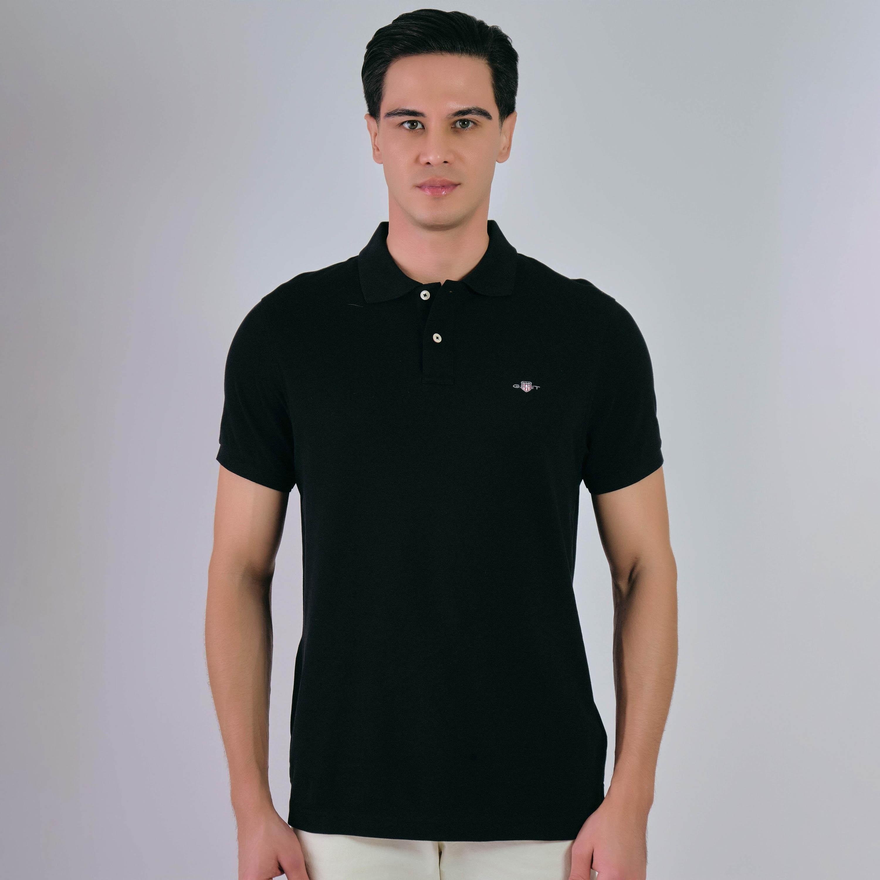 Gant Plain Collared Short Sleeves Men's Polo T-Shirt-men-clothing-tshirtsandpolos-tshirts-image-1