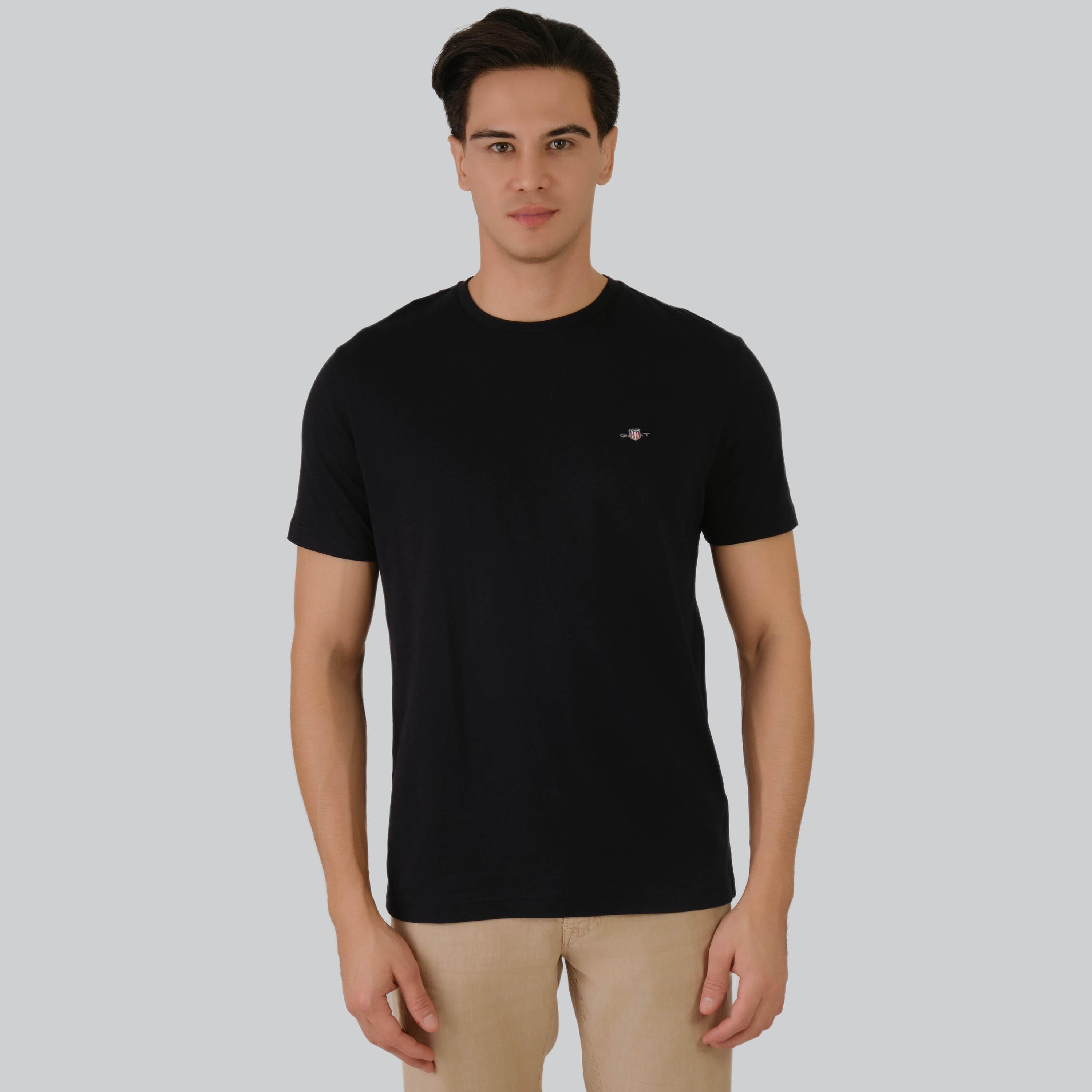 Gant Plain Round Neck Short Sleeves Men's T-Shirt-men-clothing-tshirtsandpolos-tshirts-image-1