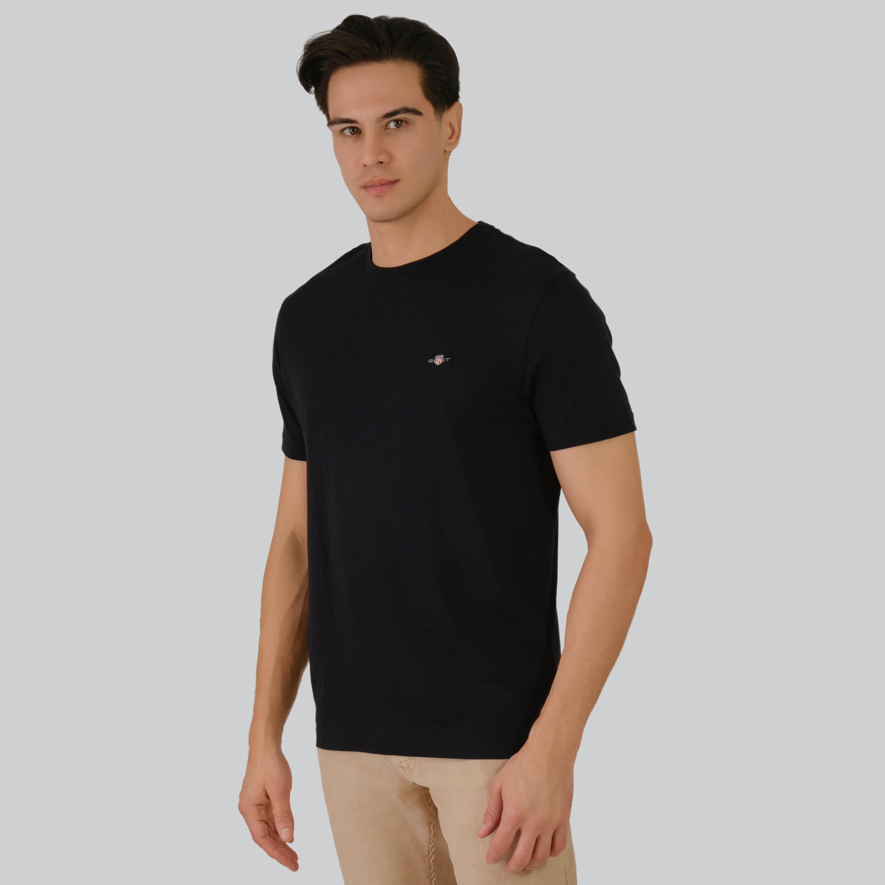 Gant Plain Round Neck Short Sleeves Men's T-Shirt-men-clothing-tshirtsandpolos-tshirts-image-4