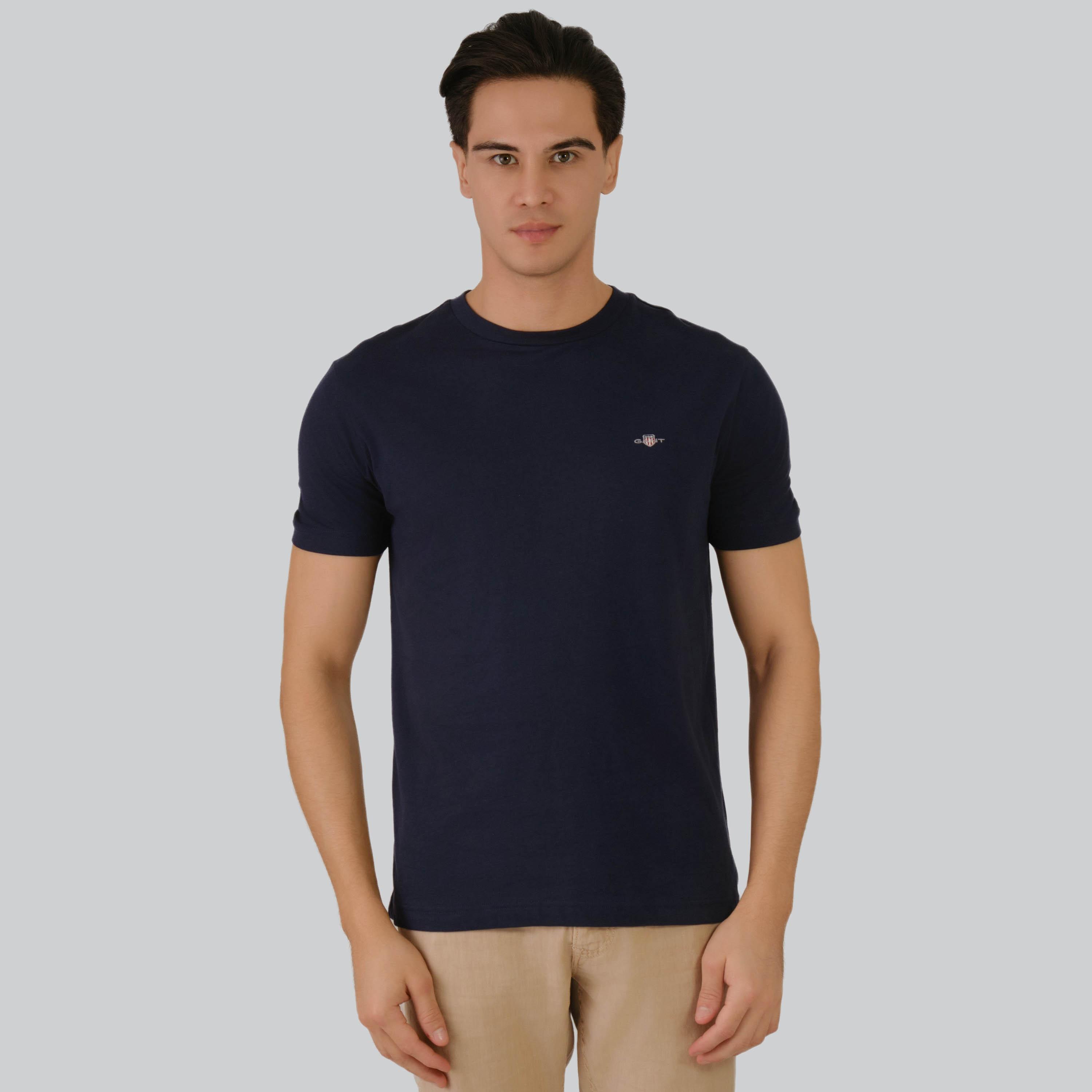 تي شيرت رجالي برقبة دائرية وأكمام قصيرة من غانت-men-clothing-tshirtsandpolos-tshirts-image-13