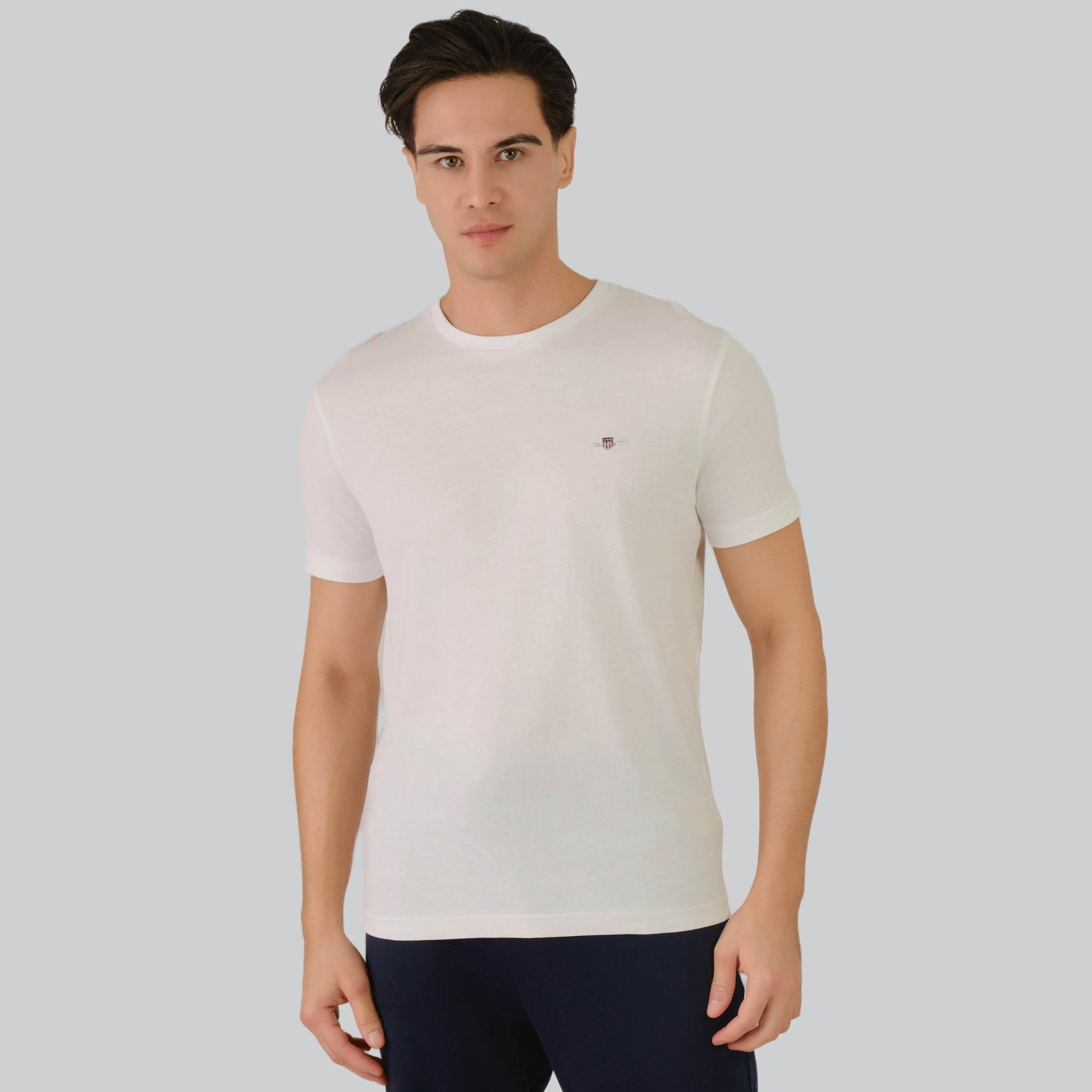 تي شيرت رجالي برقبة دائرية وأكمام قصيرة من غانت-men-clothing-tshirtsandpolos-tshirts-image-8