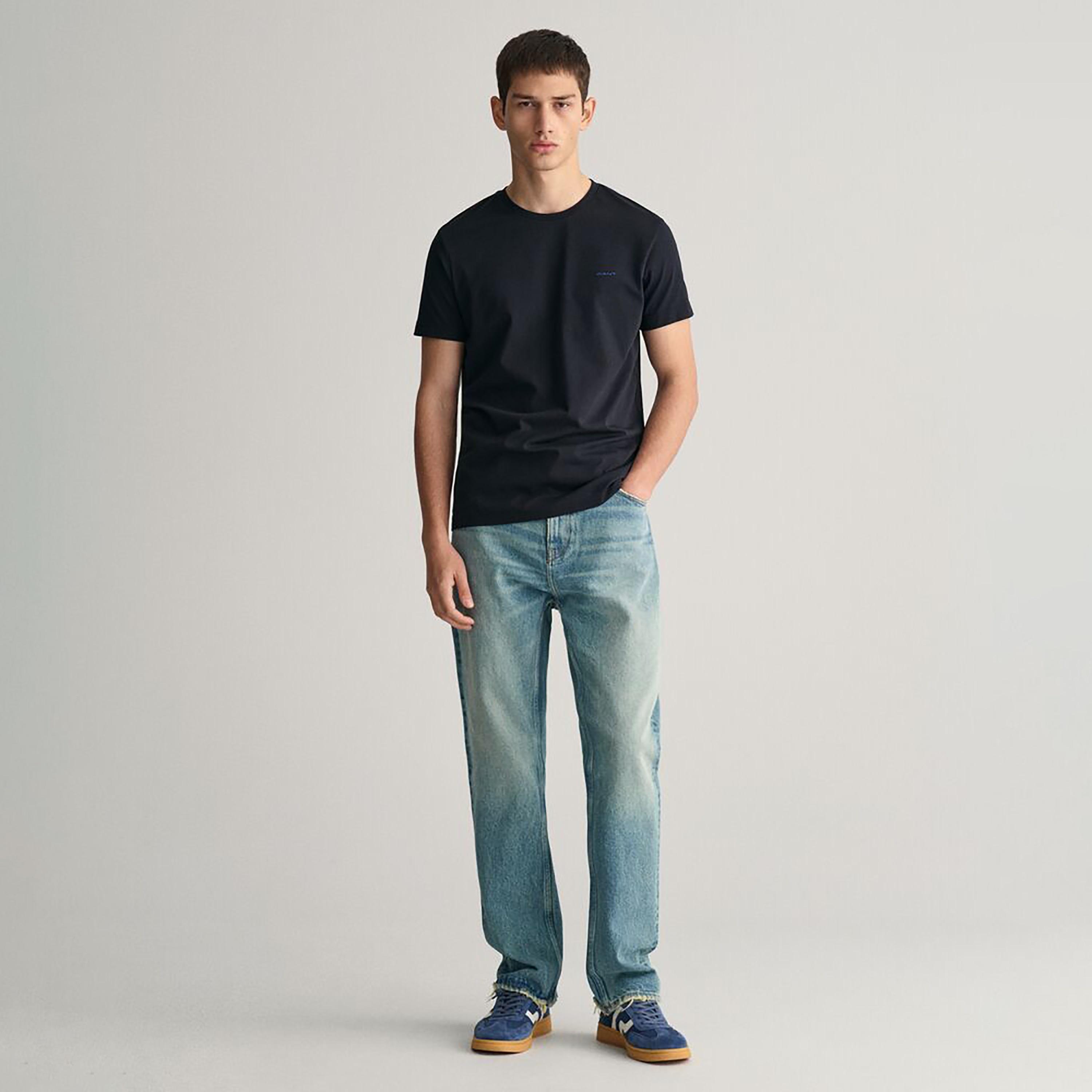 تي شيرت رجالي برقبة دائرية وأكمام قصيرة من غانت-men-clothing-tshirtsandpolos-tshirts-image-2
