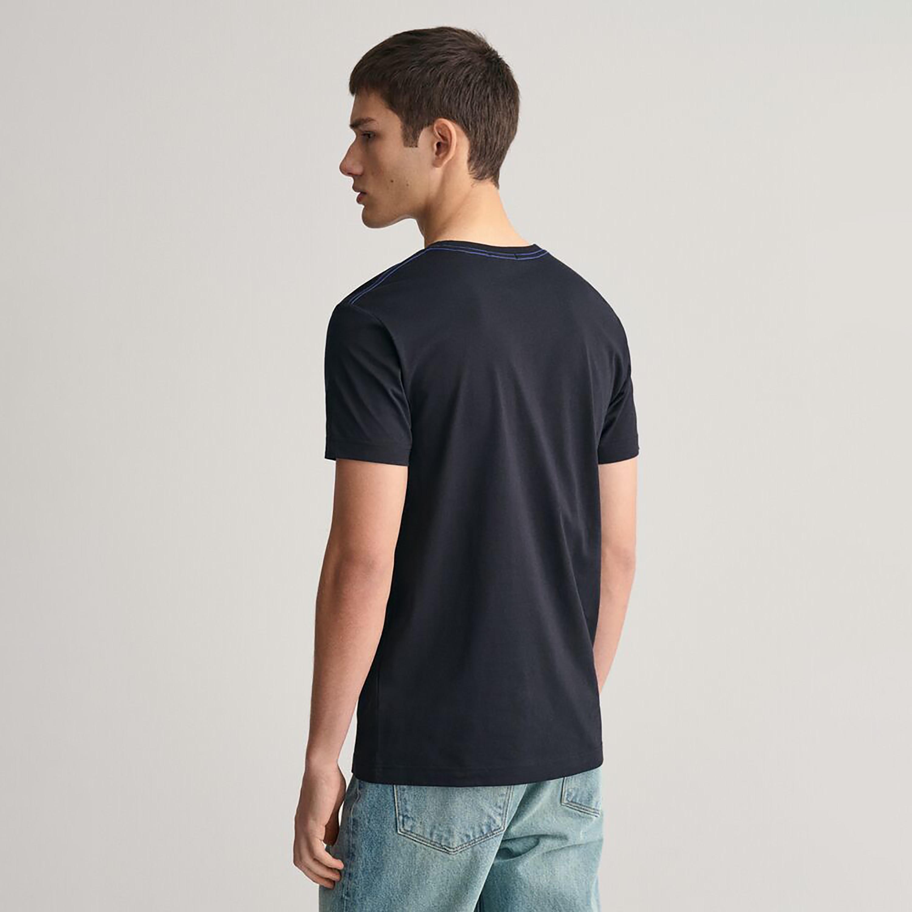 تي شيرت رجالي برقبة دائرية وأكمام قصيرة من غانت-men-clothing-tshirtsandpolos-tshirts-image-3