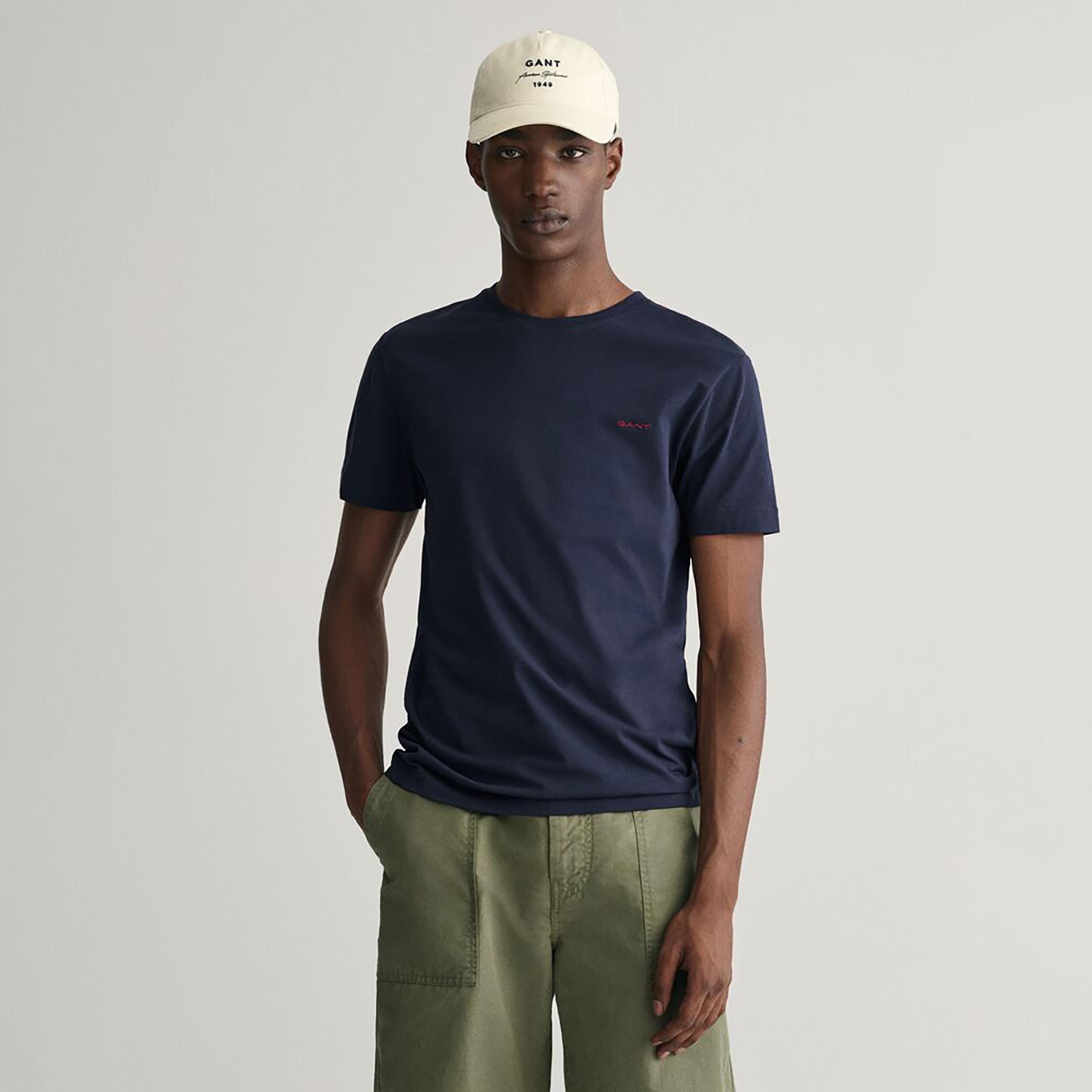 Gant Plain Round Neck Short Sleeves Men's T-Shirt-men-clothing-tshirtsandpolos-tshirts-image-1