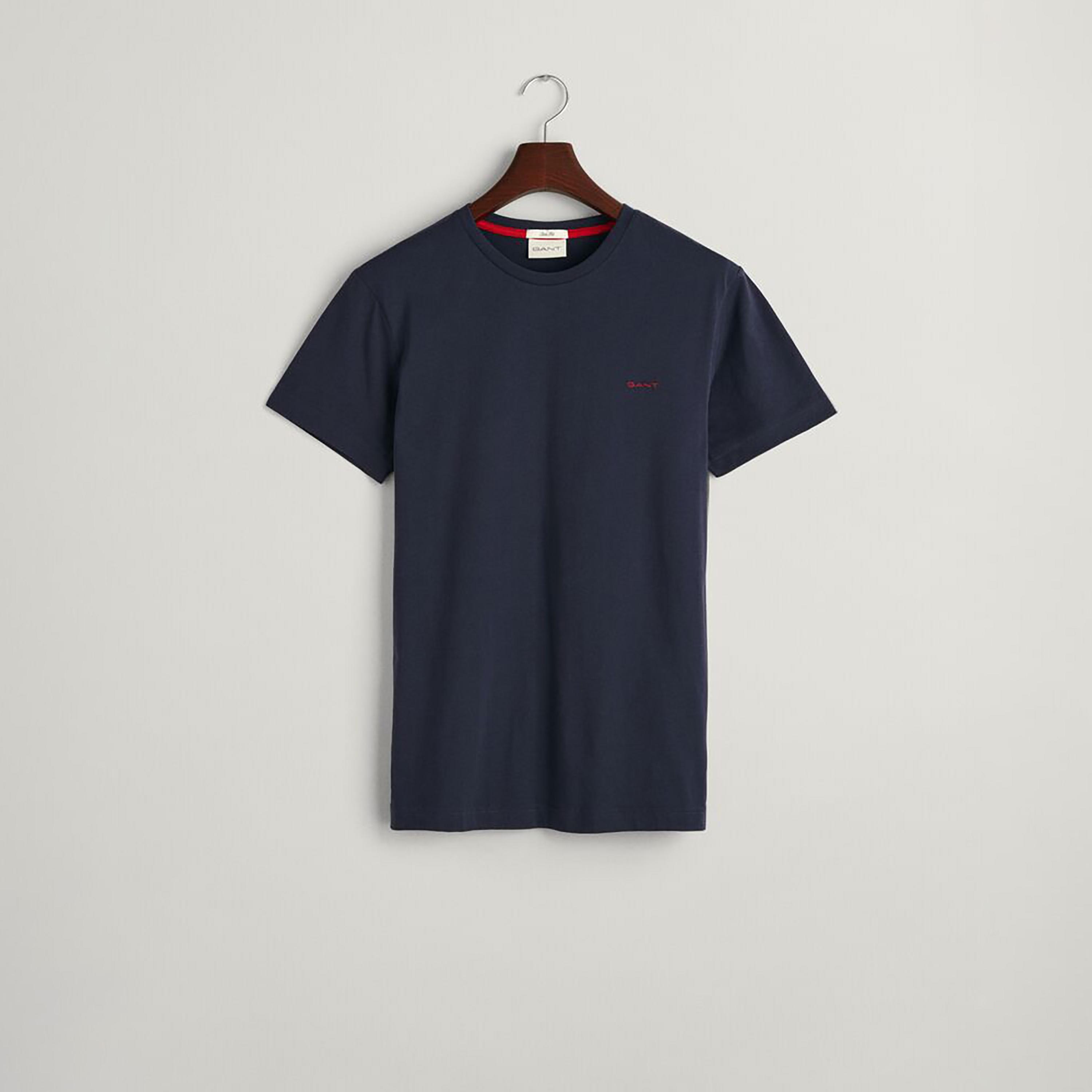 Gant Plain Round Neck Short Sleeves Men's T-Shirt-men-clothing-tshirtsandpolos-tshirts-image-5
