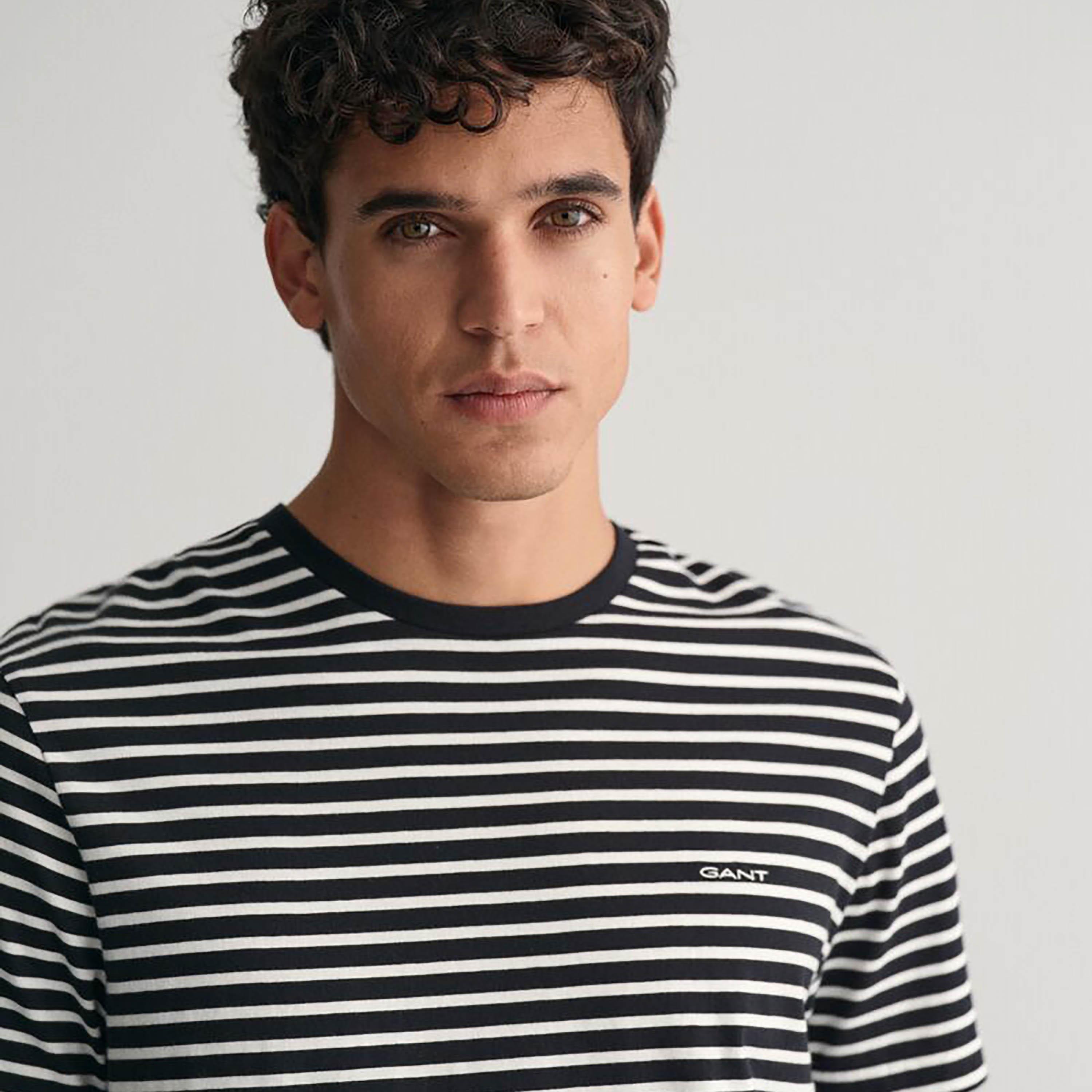 قميص غانت المخطط برقبة مستديرة بأكمام قصيرة-men-clothing-tshirtsandpolos-tshirts-image-3