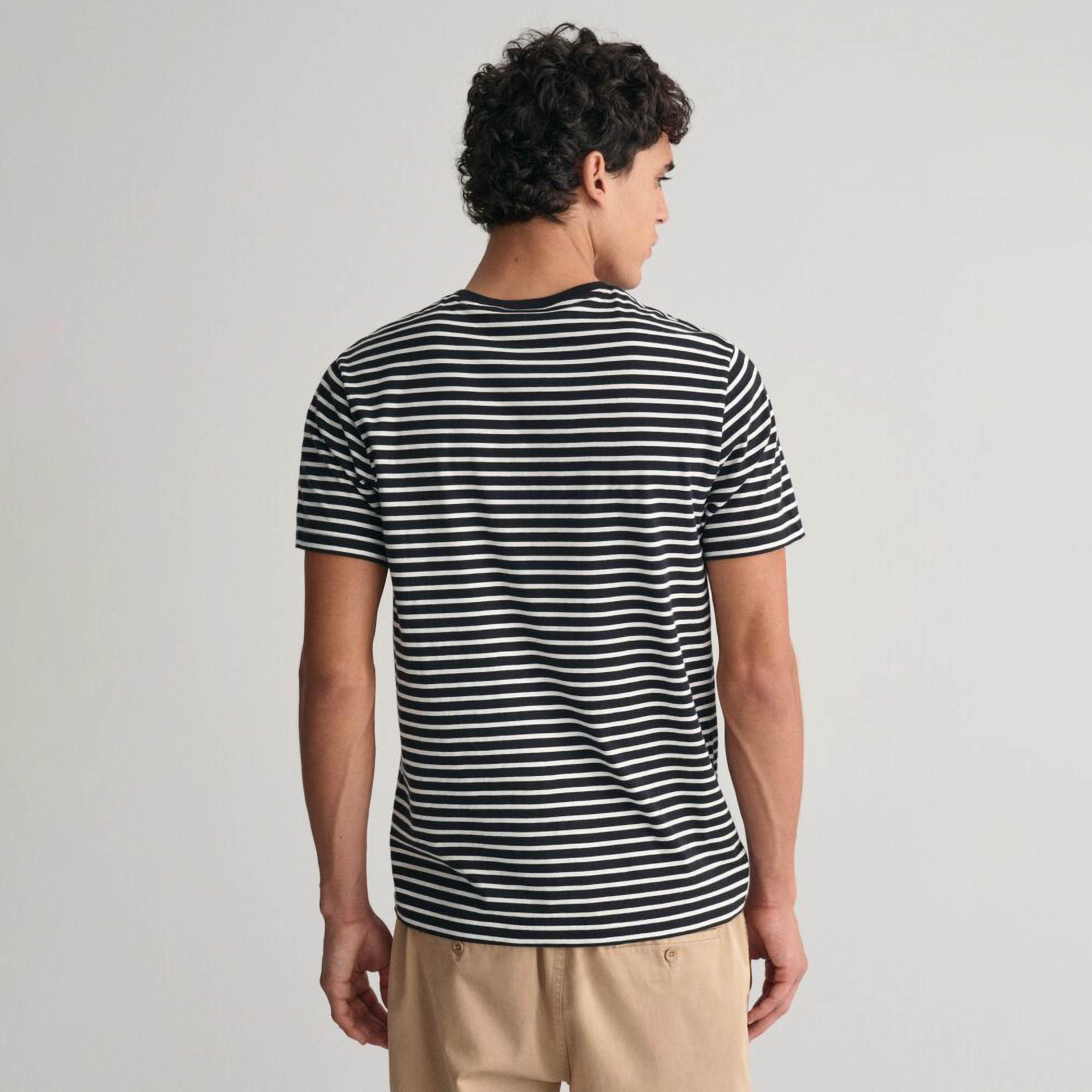 Gant Striped Round Neck Short Sleeves Men's T-Shirt-men-clothing-tshirtsandpolos-tshirts-image-4