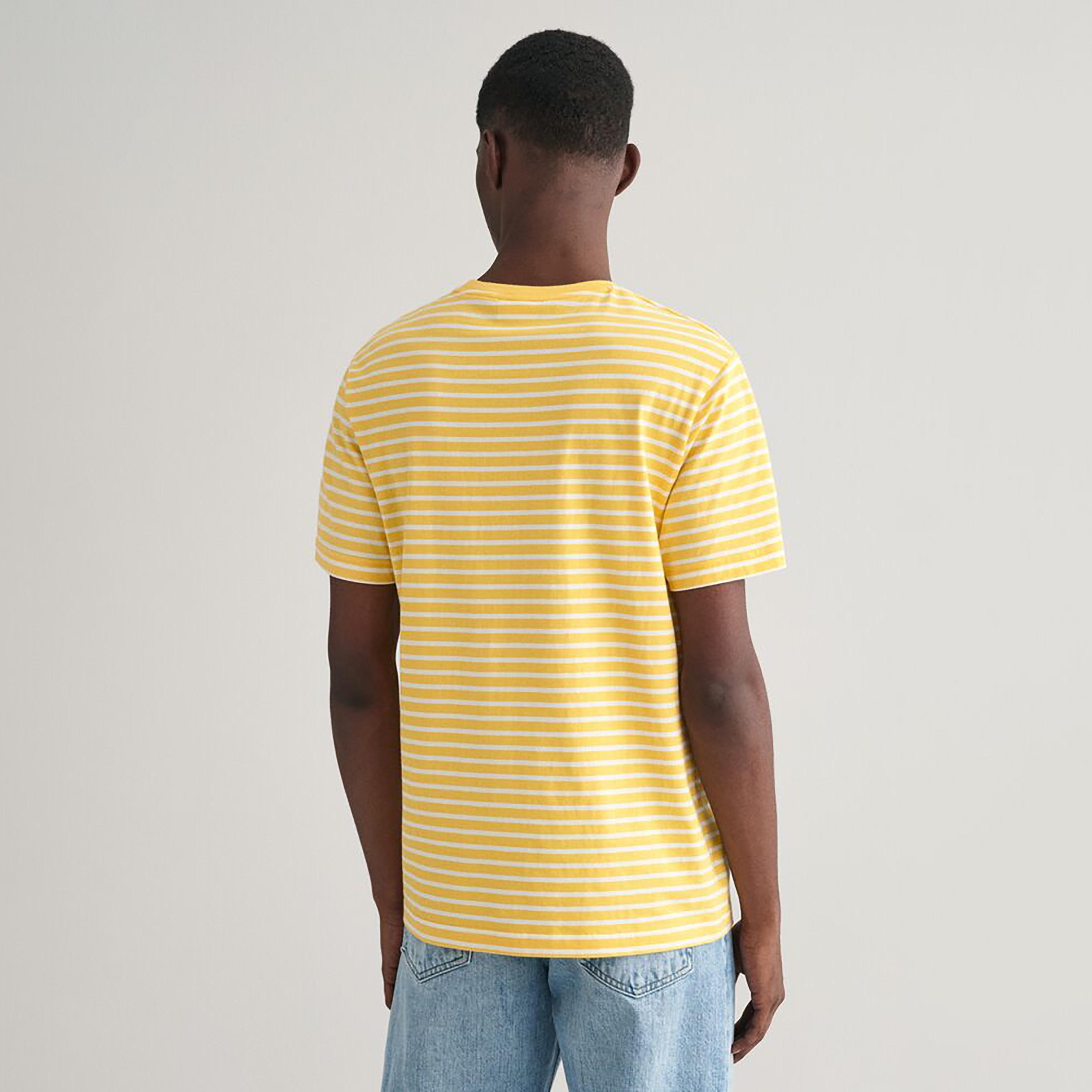 تي شيرت مخطط بأكمام قصيرة ورقبة دائرية من غانت-men-clothing-tshirtsandpolos-tshirts-image-16