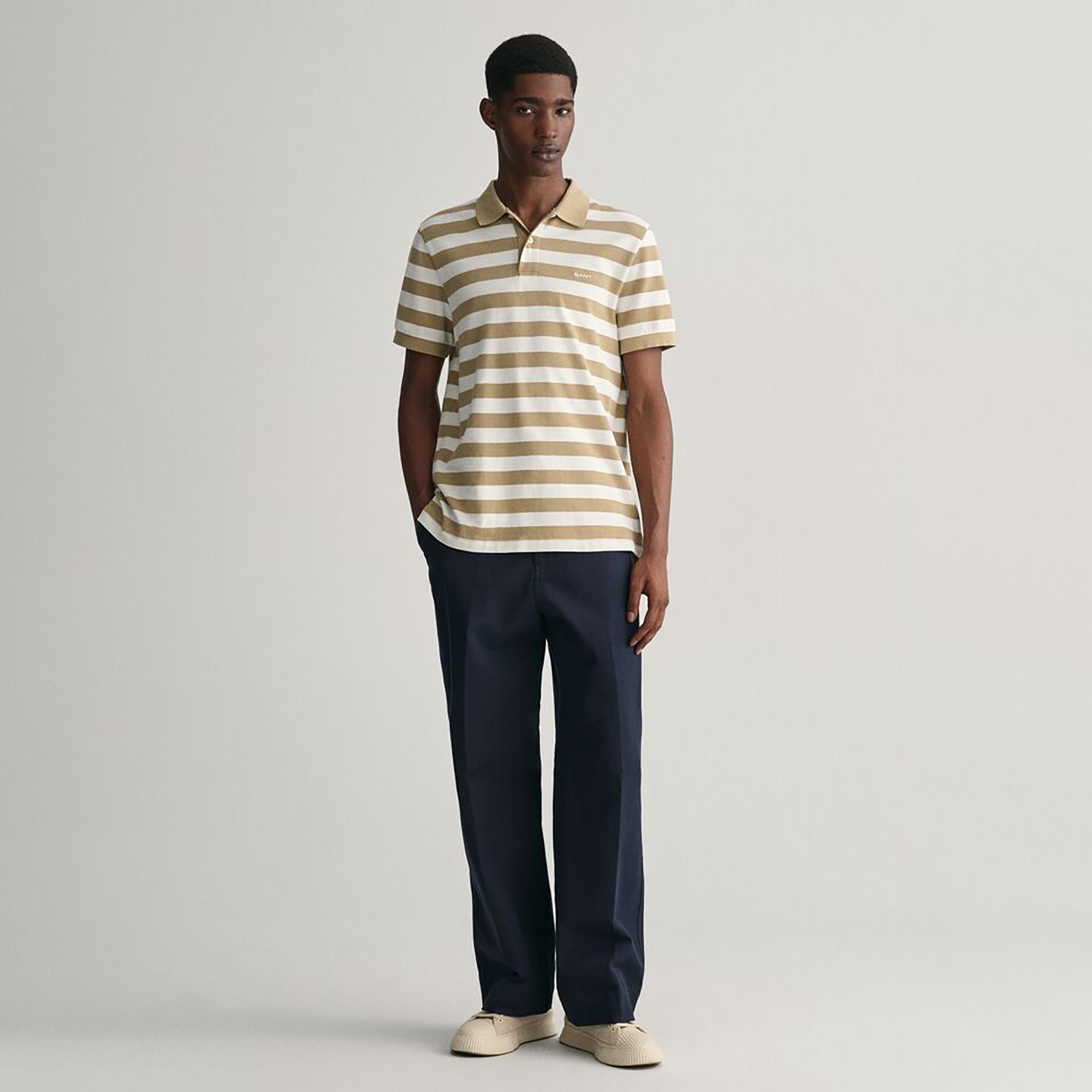 تي شيرت بولو بأكمام قصيرة وياقة مخططة واسعة من غانت-men-clothing-tshirtsandpolos-polos-image-2