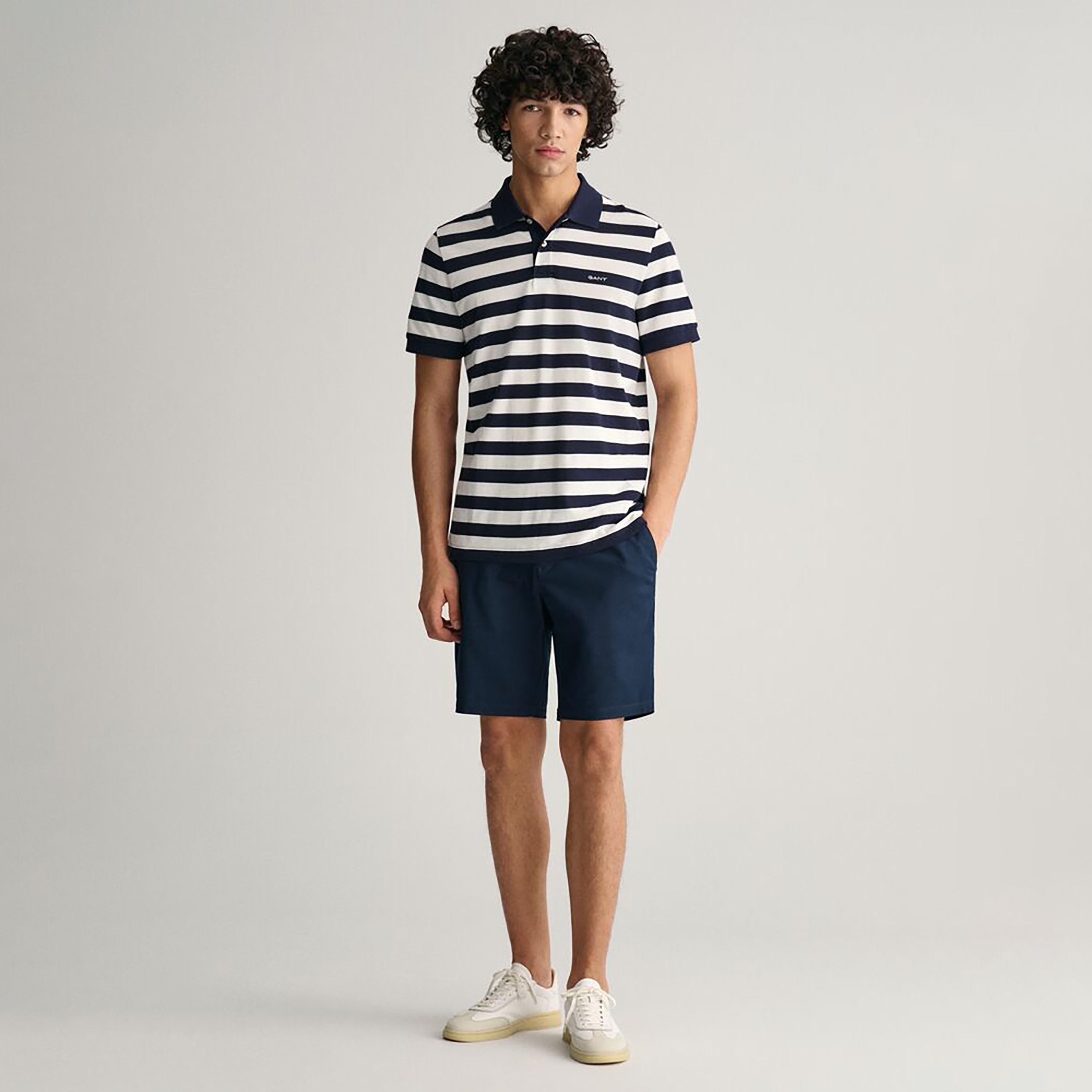 تي شيرت بولو بأكمام قصيرة وياقة مخططة واسعة من غانت-men-clothing-tshirtsandpolos-polos-image-10