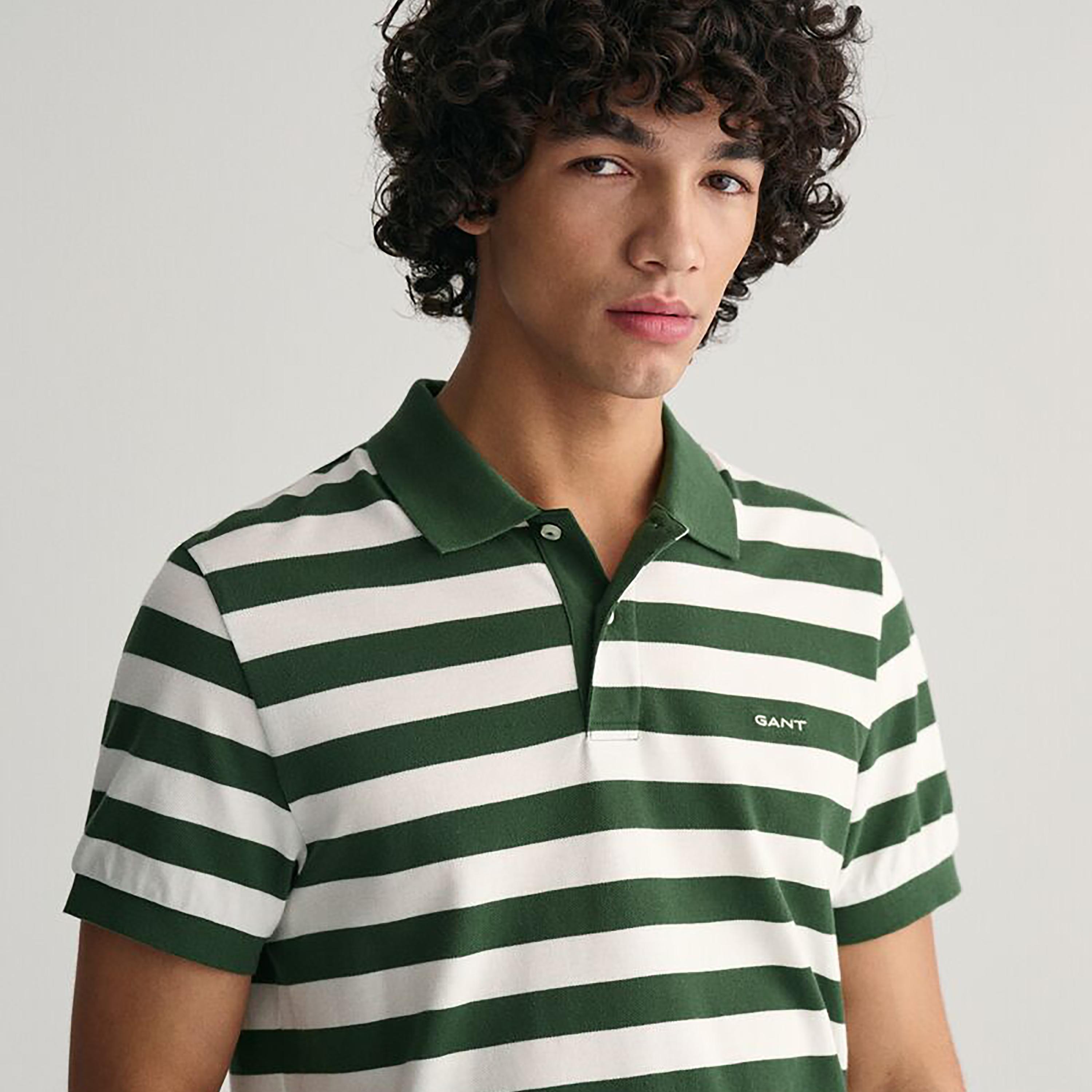 تي شيرت بولو بأكمام قصيرة وياقة مخططة واسعة من غانت-men-clothing-tshirtsandpolos-polos-image-7