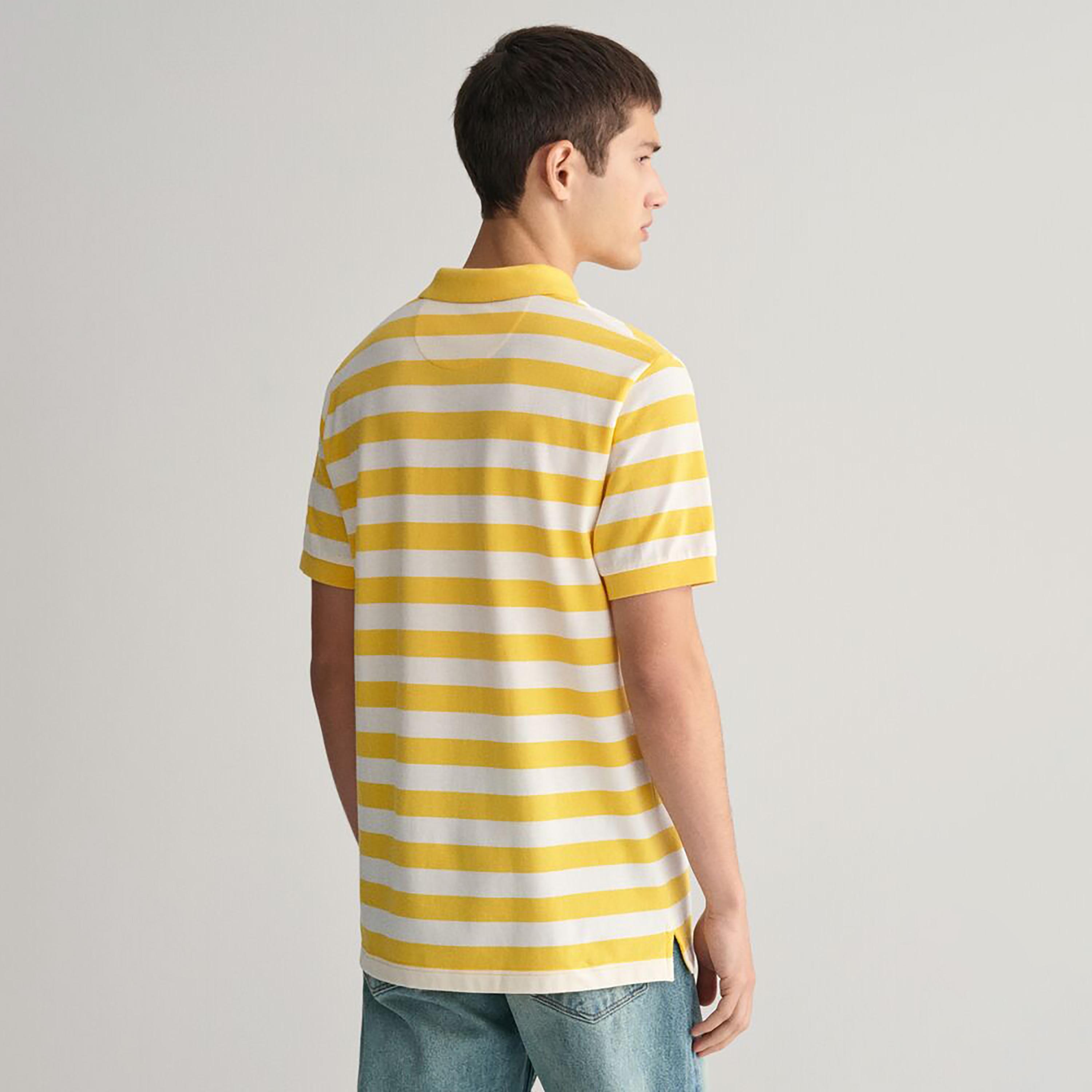 تي شيرت بولو بأكمام قصيرة وياقة مخططة واسعة من غانت-men-clothing-tshirtsandpolos-polos-image-20
