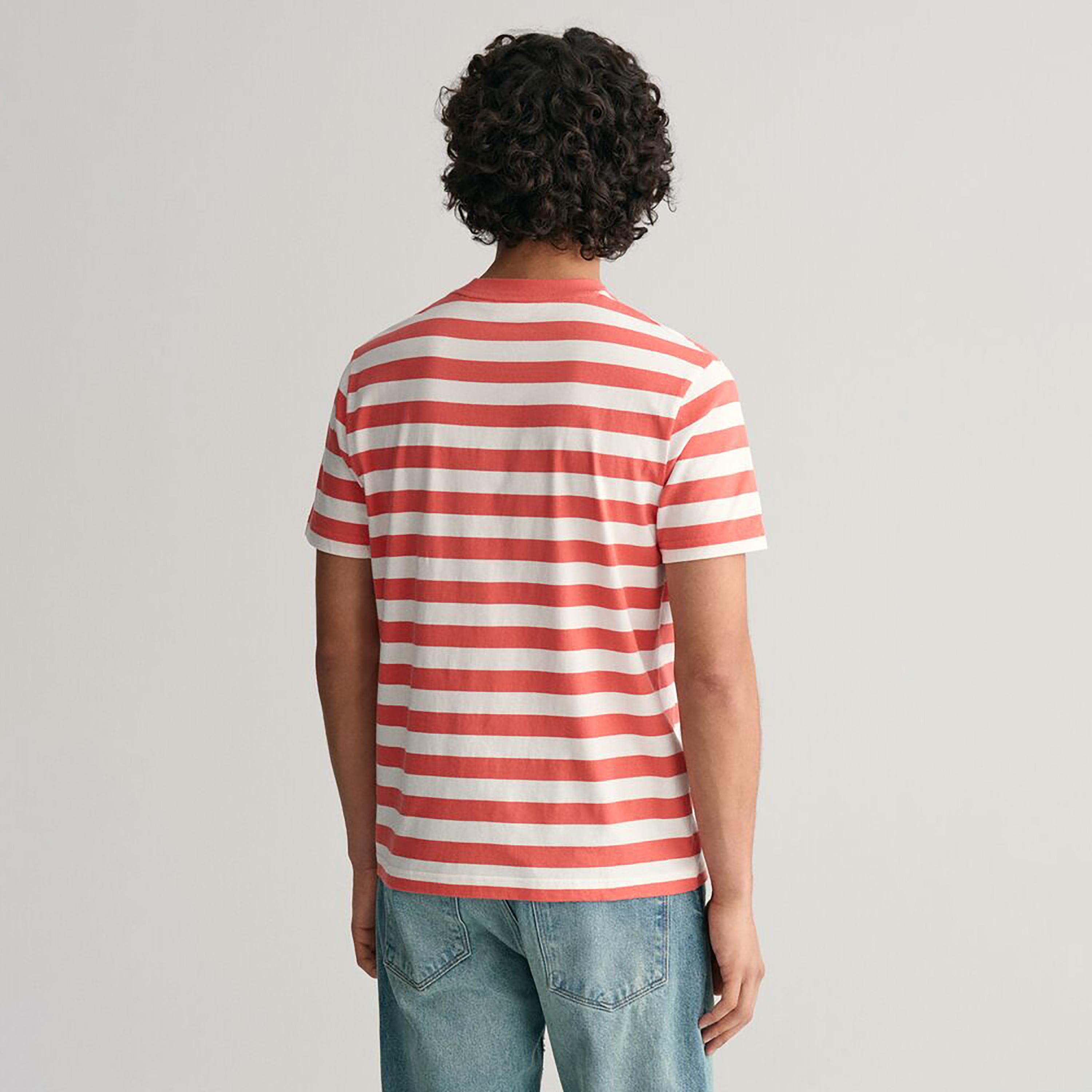 تي شيرت مخطط بأكمام قصيرة ورقبة دائرية من غانت-men-clothing-tshirtsandpolos-tshirts-image-12