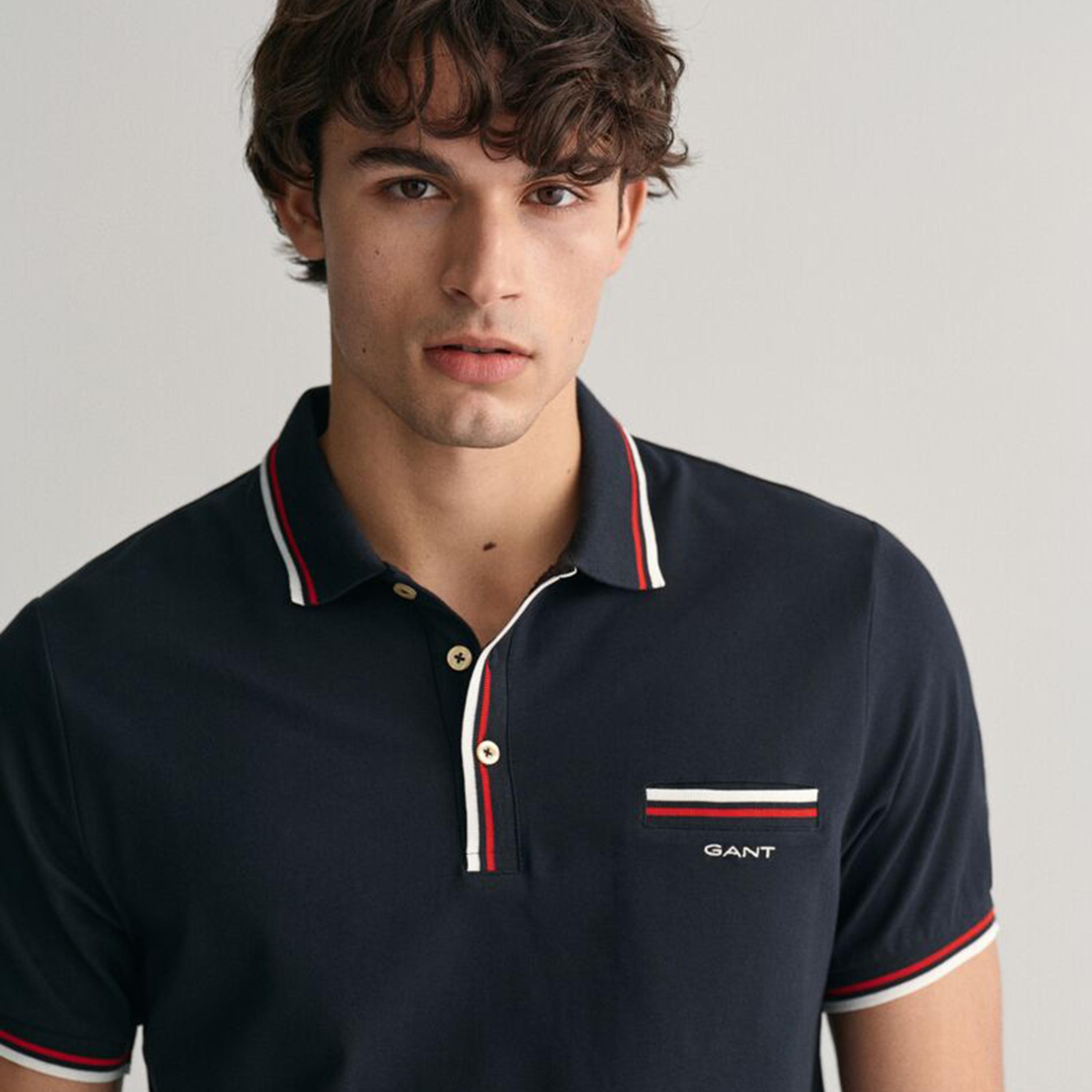 تيشيرت بولو رجالي بياقة سادة وأكمام قصيرة من جانت.-men-clothing-tshirtsandpolos-polos-image-16