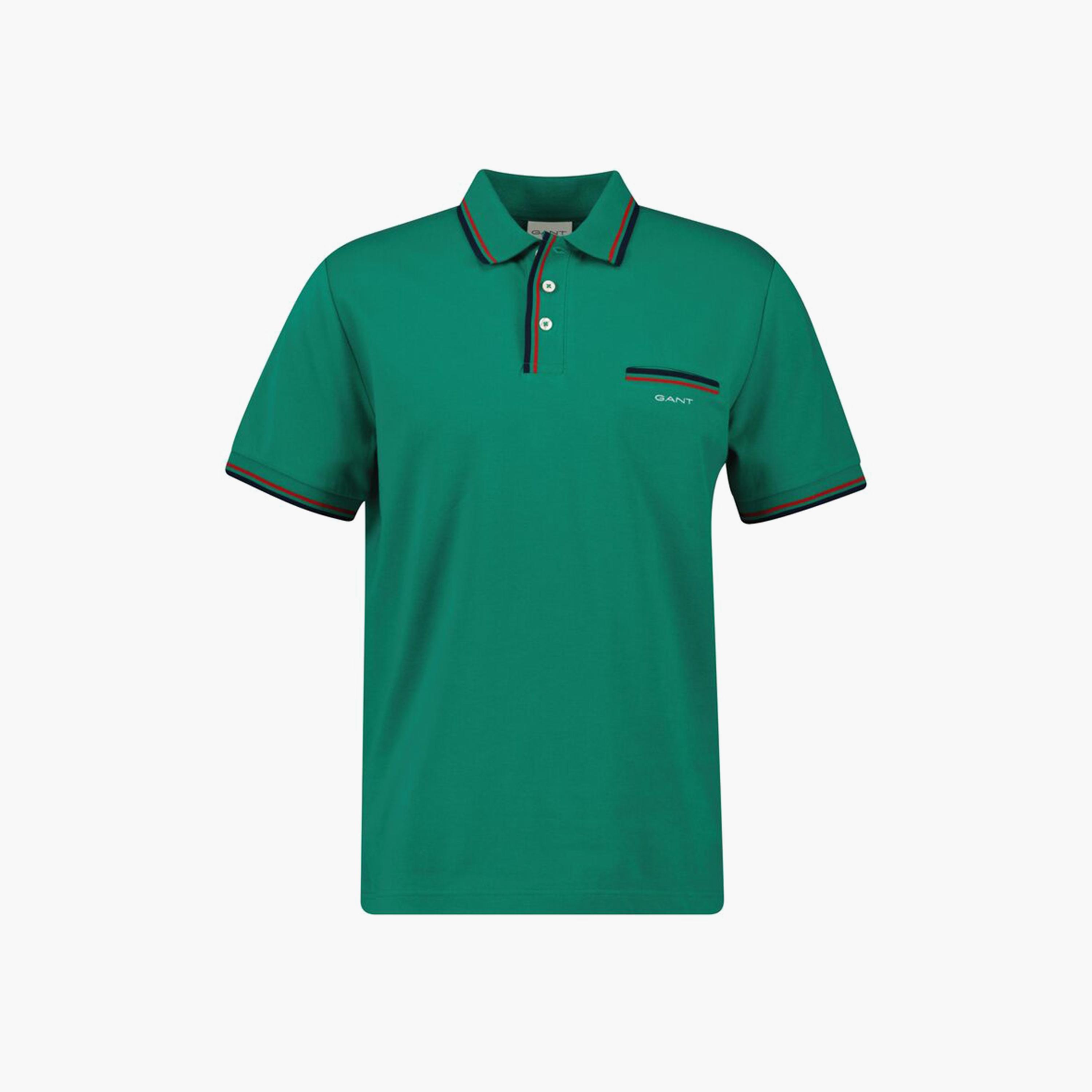 تيشيرت بولو رجالي بياقة سادة وأكمام قصيرة من جانت.-men-clothing-tshirtsandpolos-polos-image-5