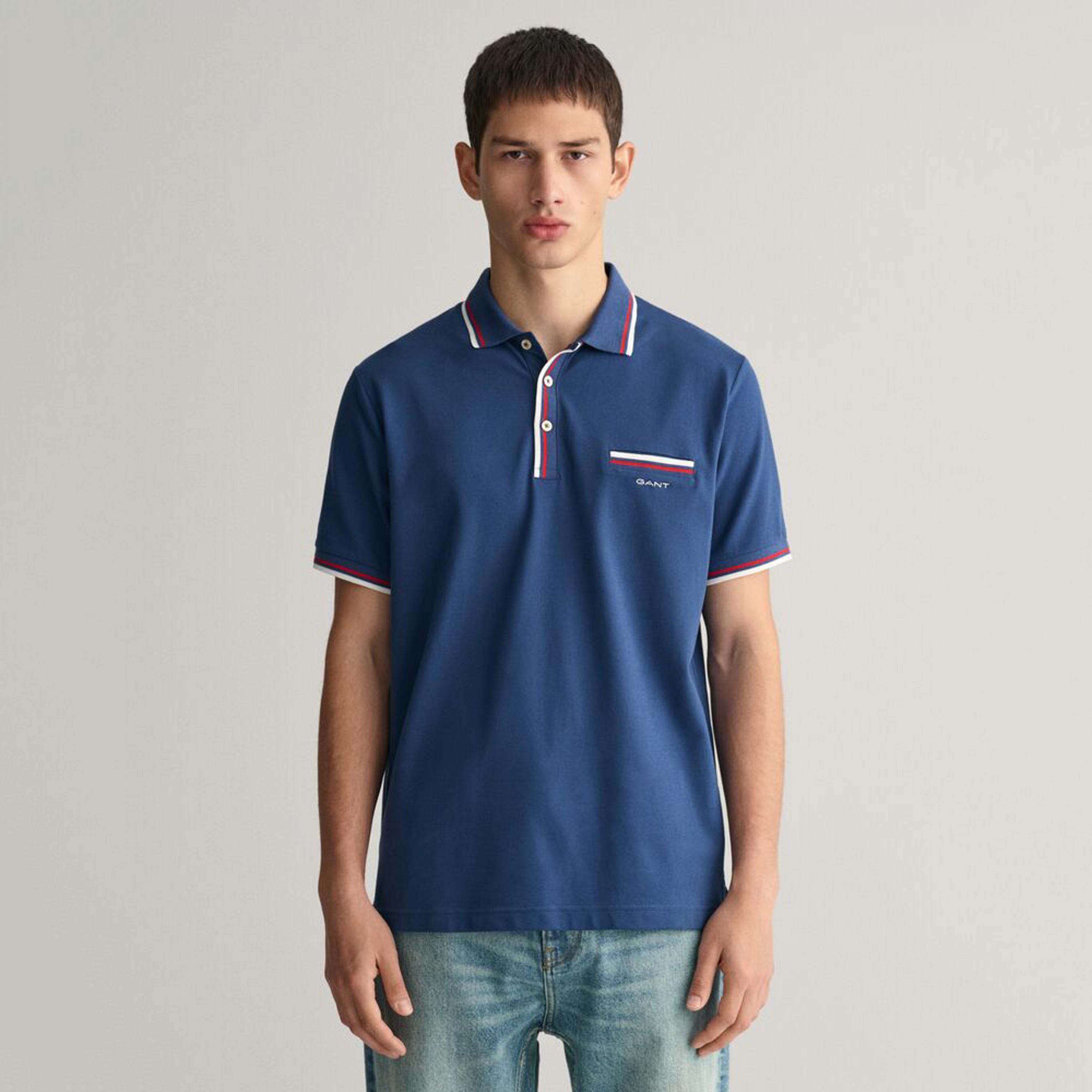 تيشيرت بولو رجالي بياقة سادة وأكمام قصيرة من جانت.-men-clothing-tshirtsandpolos-polos-image-7