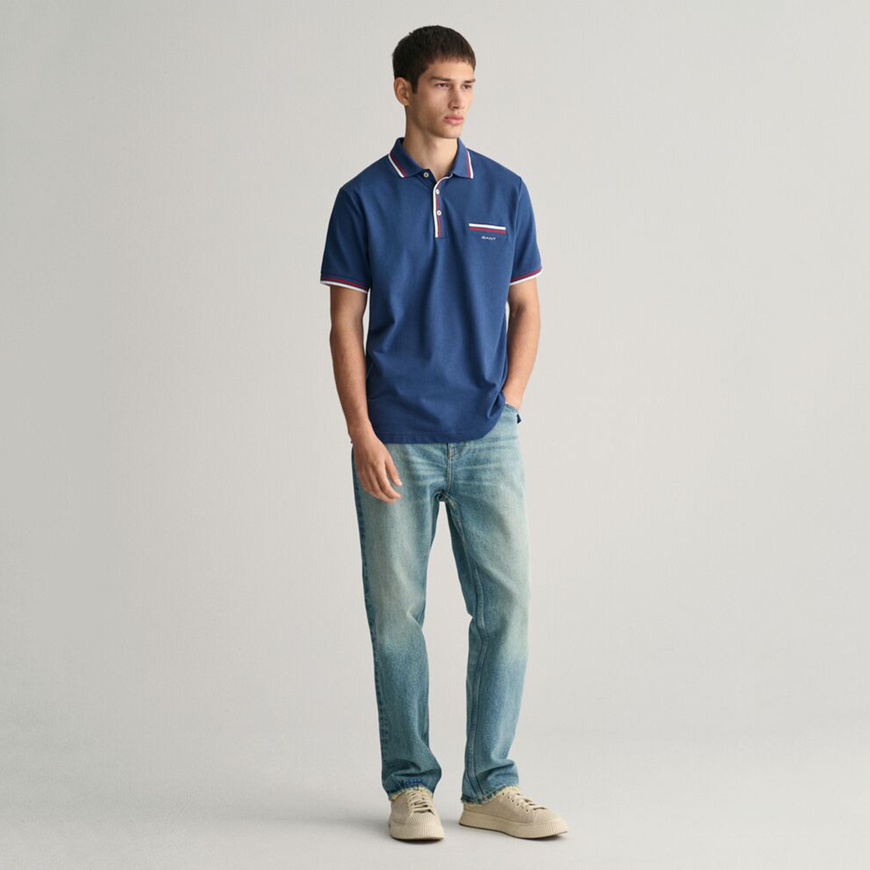 تيشيرت بولو رجالي بياقة سادة وأكمام قصيرة من جانت.-men-clothing-tshirtsandpolos-polos-image-8