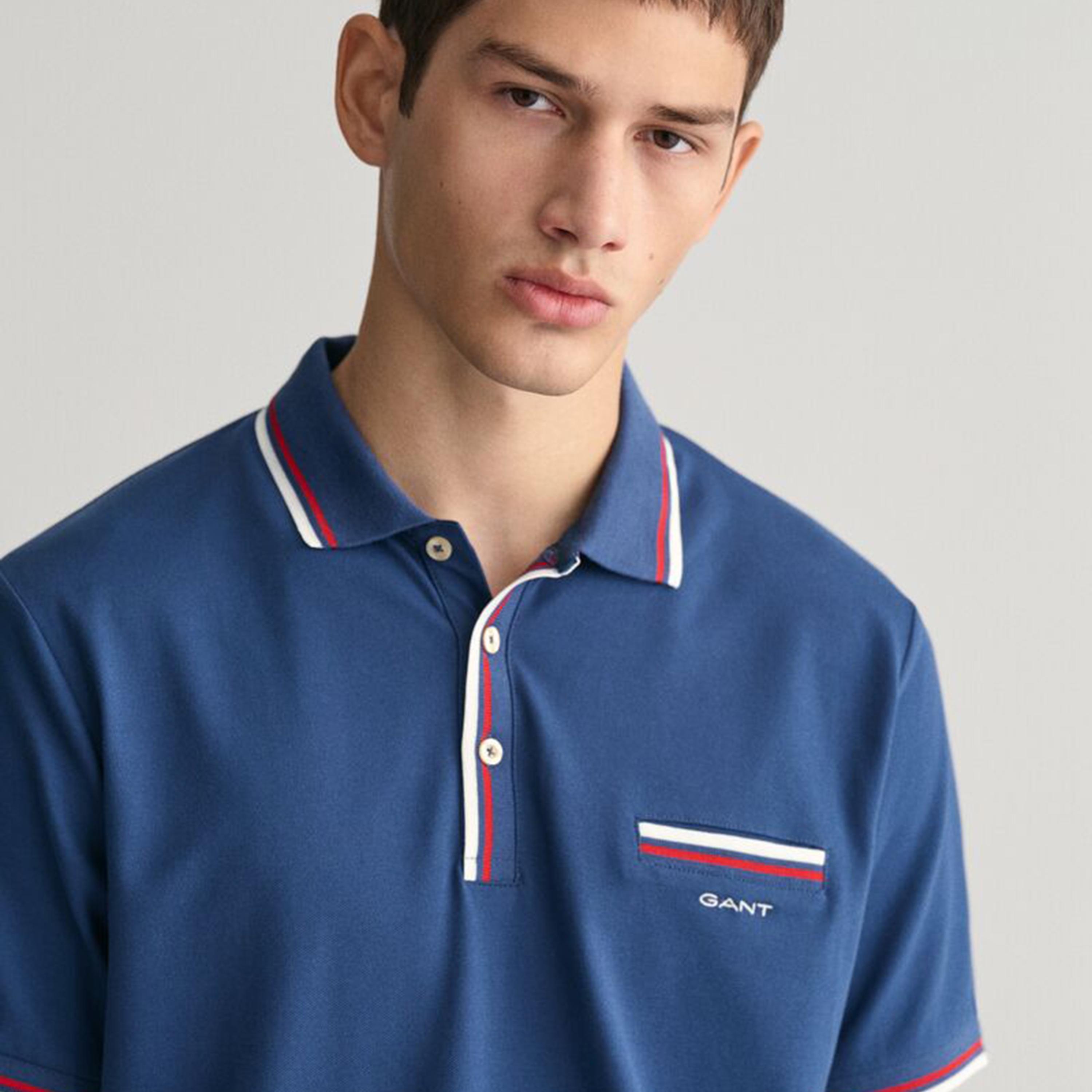 تيشيرت بولو رجالي بياقة سادة وأكمام قصيرة من جانت.-men-clothing-tshirtsandpolos-polos-image-9