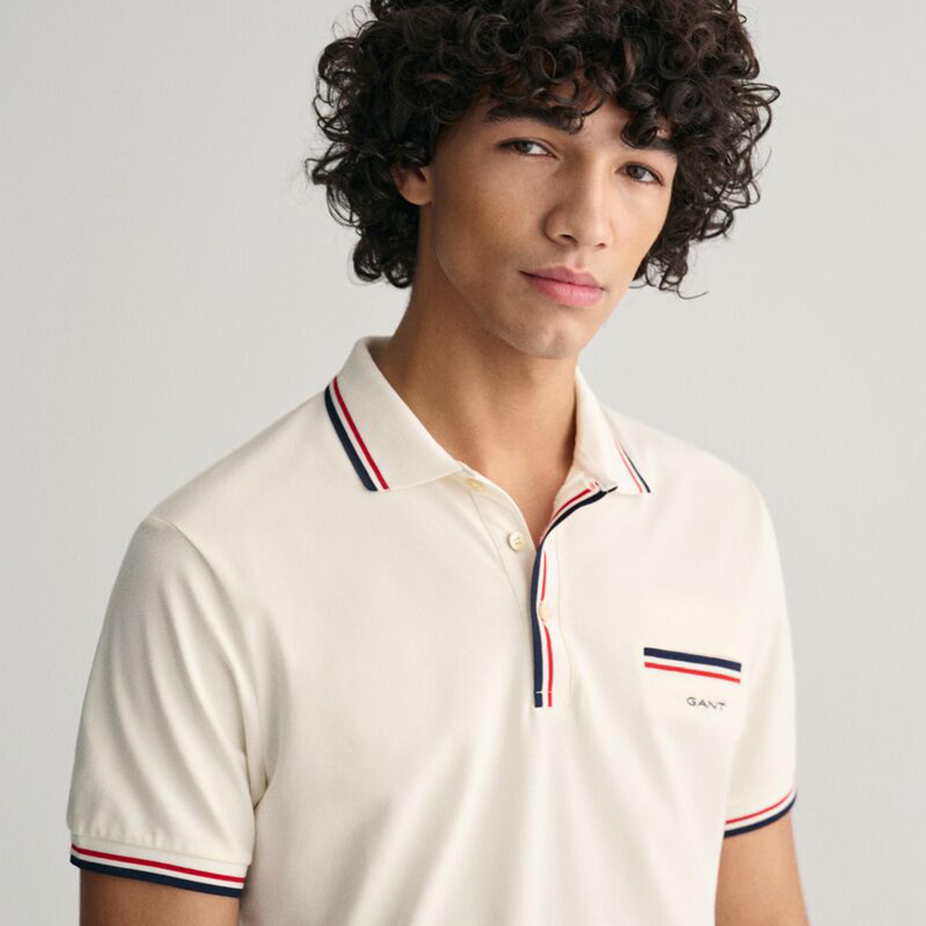 تيشيرت بولو رجالي بياقة سادة وأكمام قصيرة من جانت.-men-clothing-tshirtsandpolos-polos-image-2