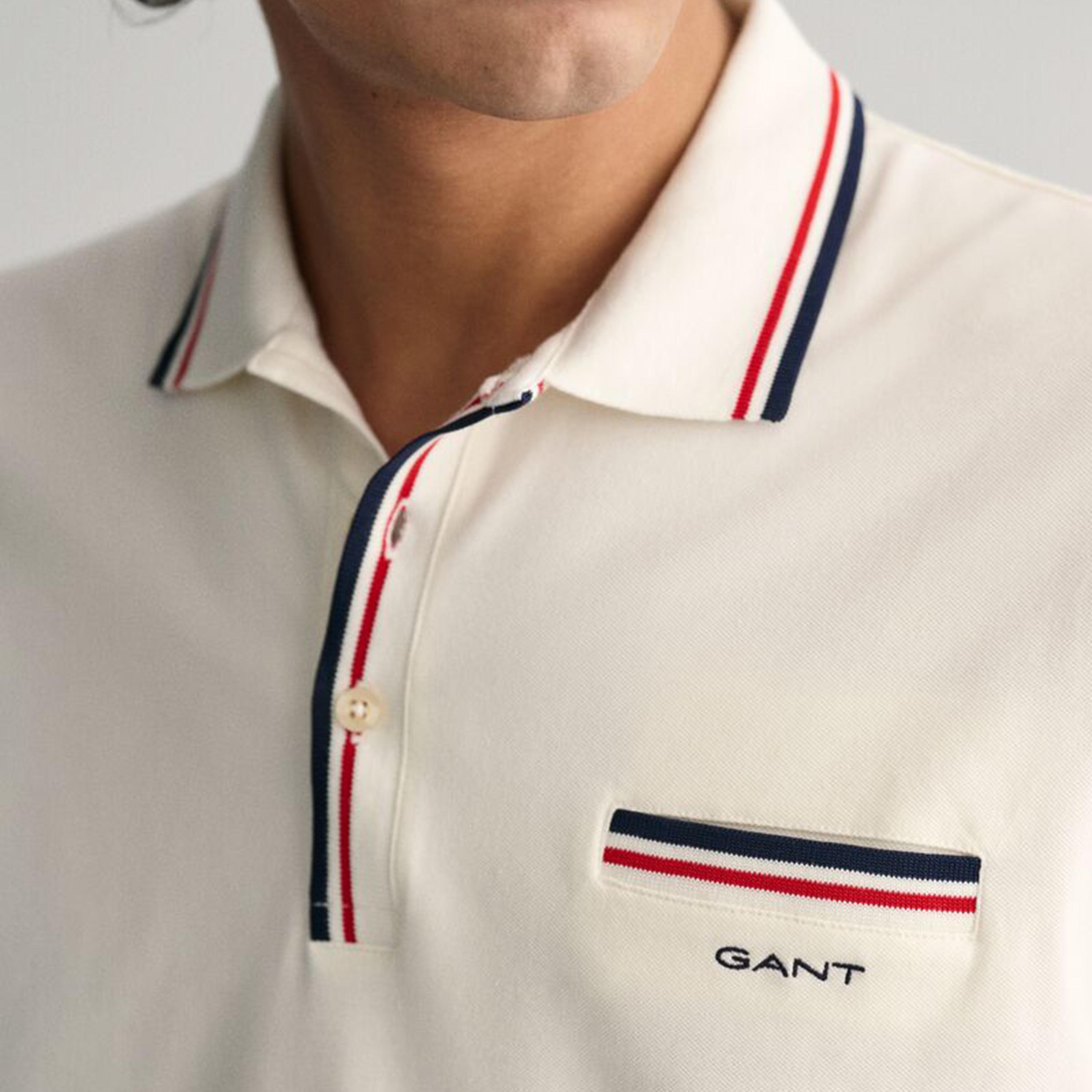 تيشيرت بولو رجالي بياقة سادة وأكمام قصيرة من جانت.-men-clothing-tshirtsandpolos-polos-image-3