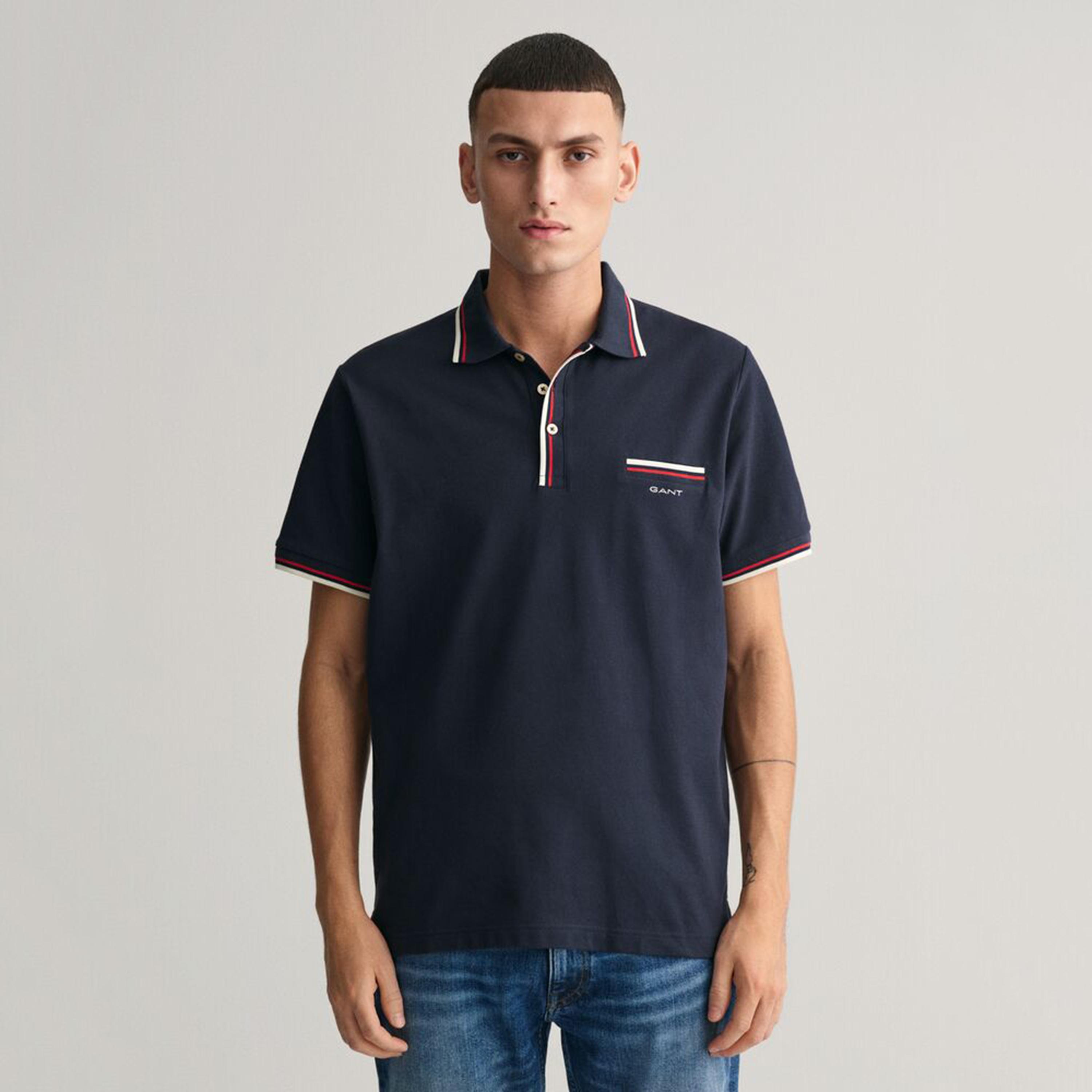 Gant Plain Collared Short Sleeves Men's Polo T-Shirt-men-clothing-tshirtsandpolos-polos-image-1
